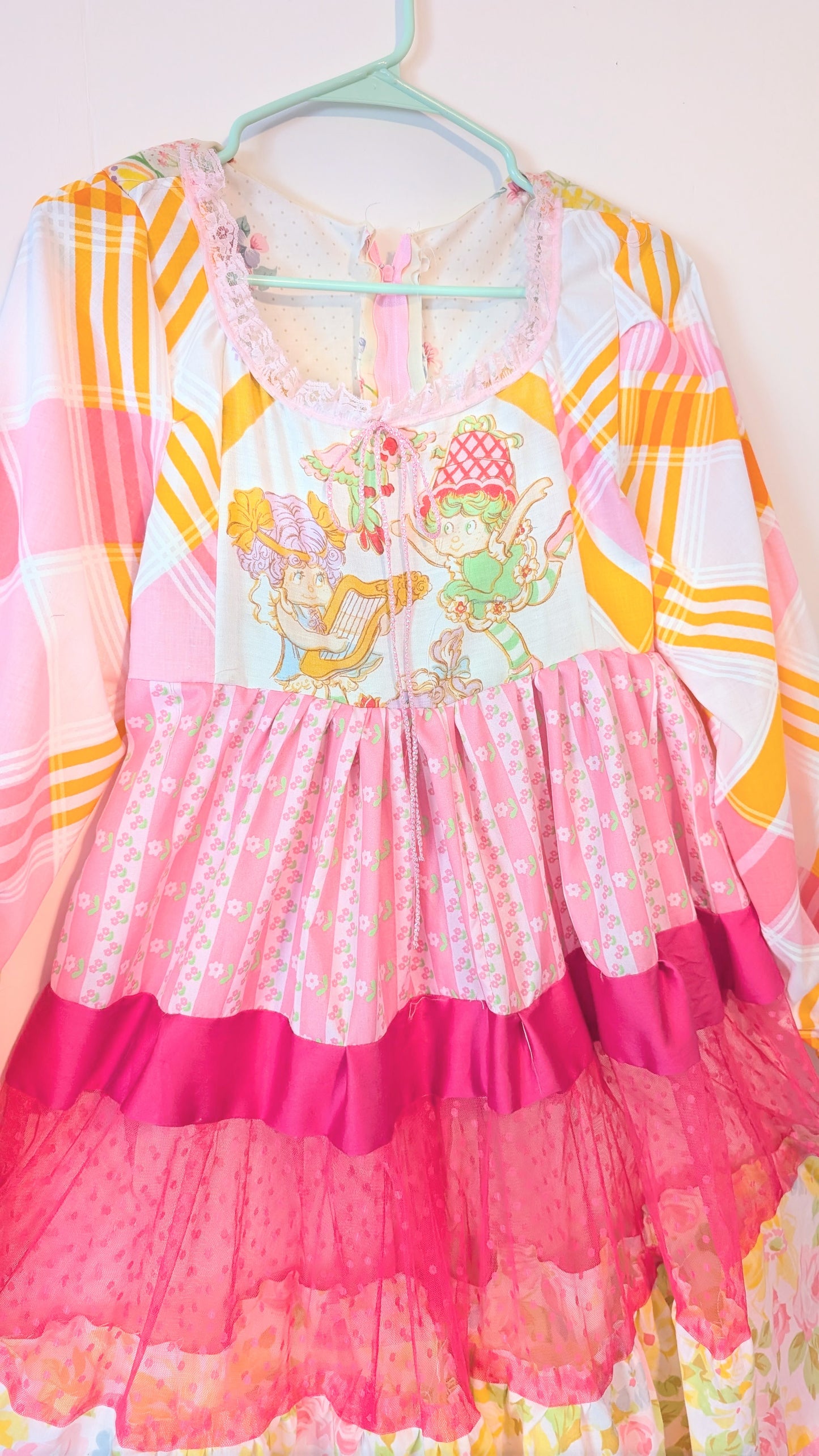 Handmade vintage textile dress size M/L