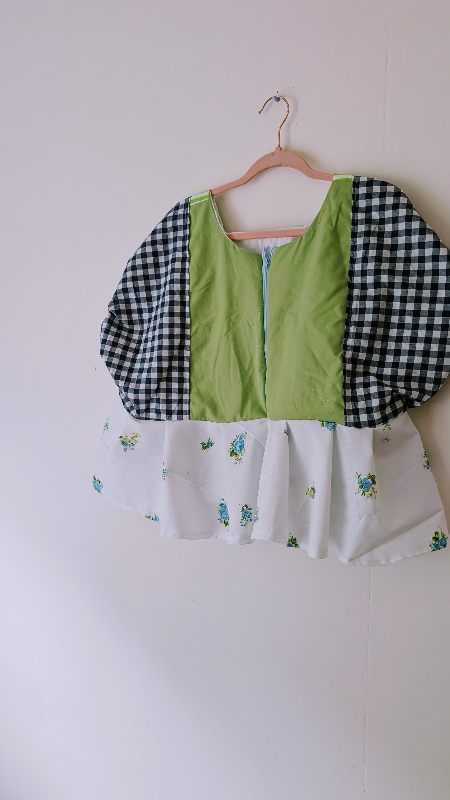 OOAK Handmade vintage textile dress size S/ M