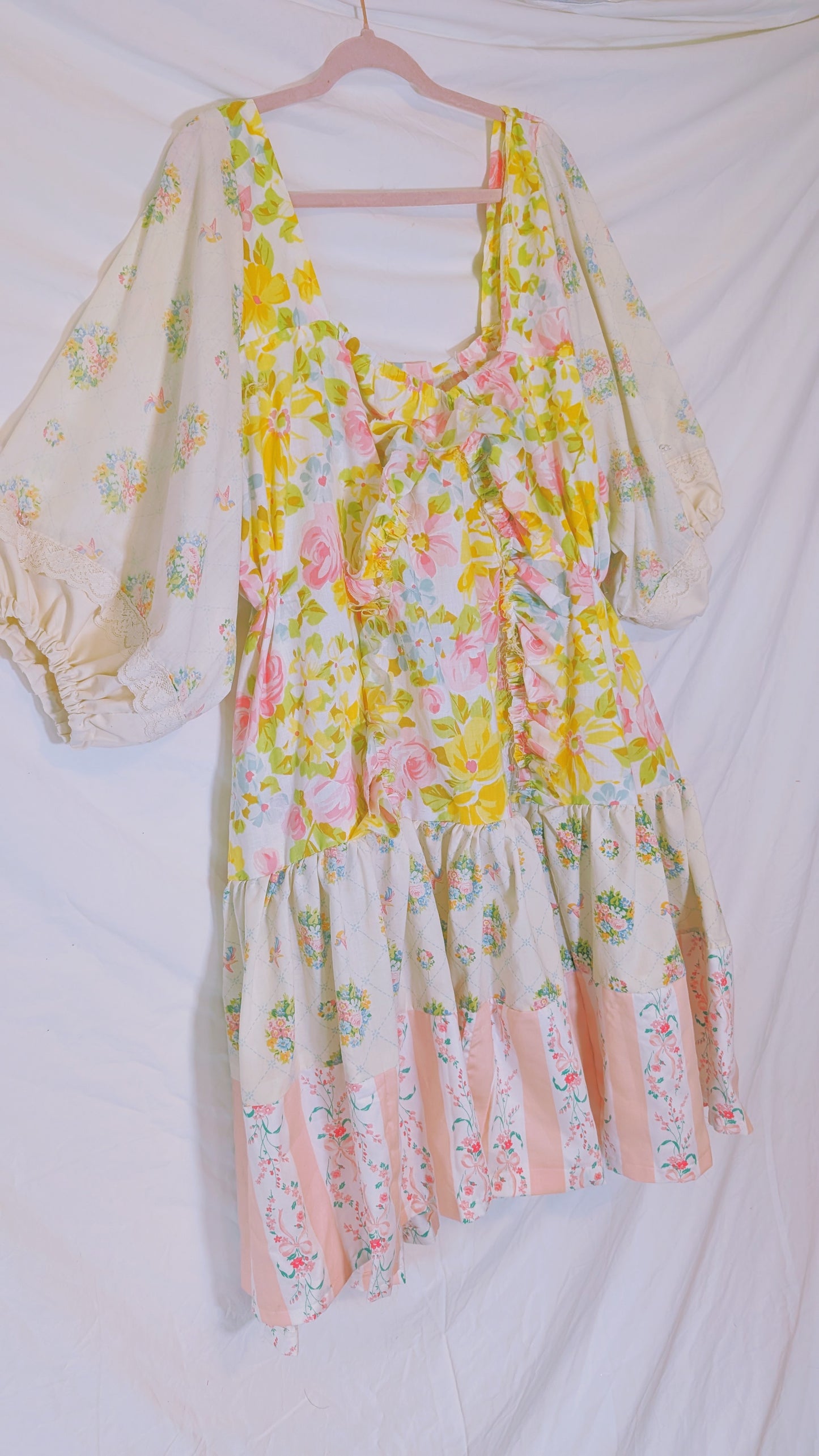 Handmade vintage textile dress size 2X