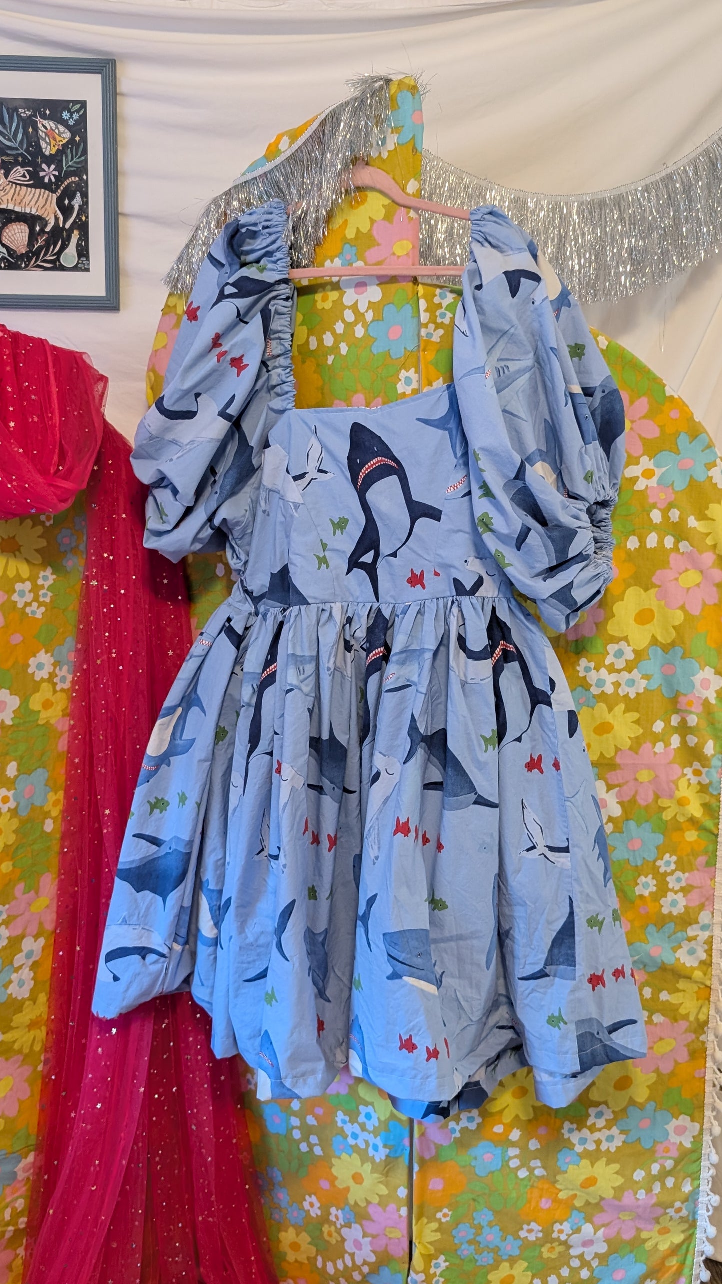 OOAK Handmade vintage textile dress size 4x