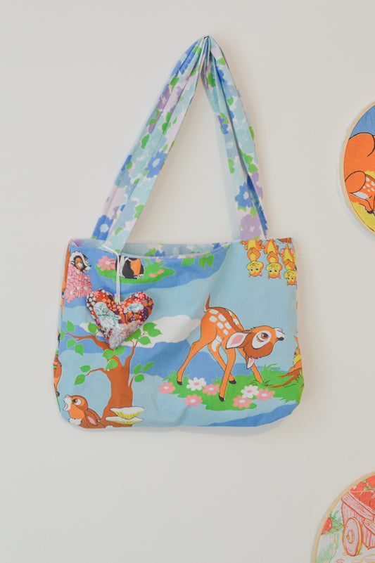 Bambi vintage textile tote