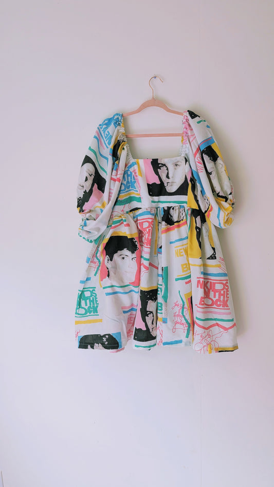 OOAK Handmade vintage textile dress size L/XL