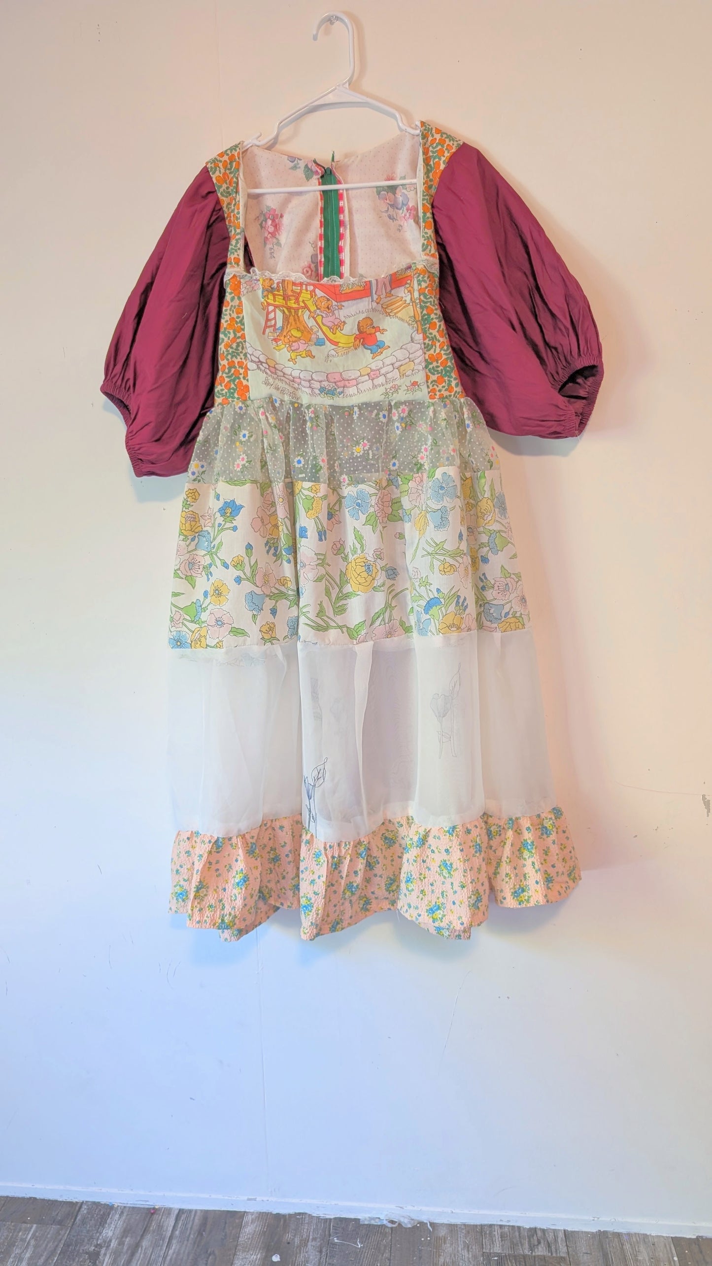 Handmade vintage textile dress size L