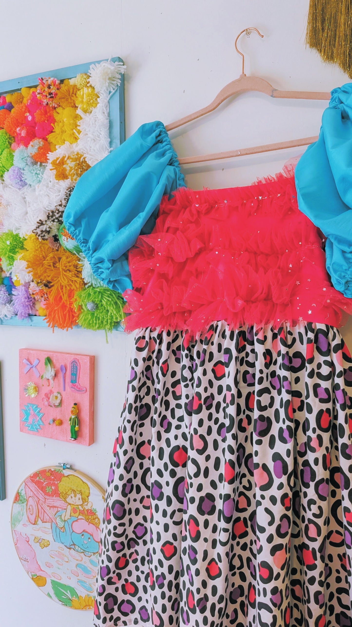 OOAK Handmade vintage textile dress size Lg