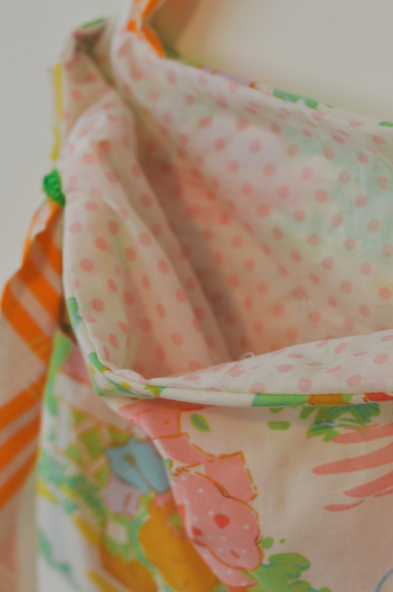 Strawberry shortcake vintage textile tote