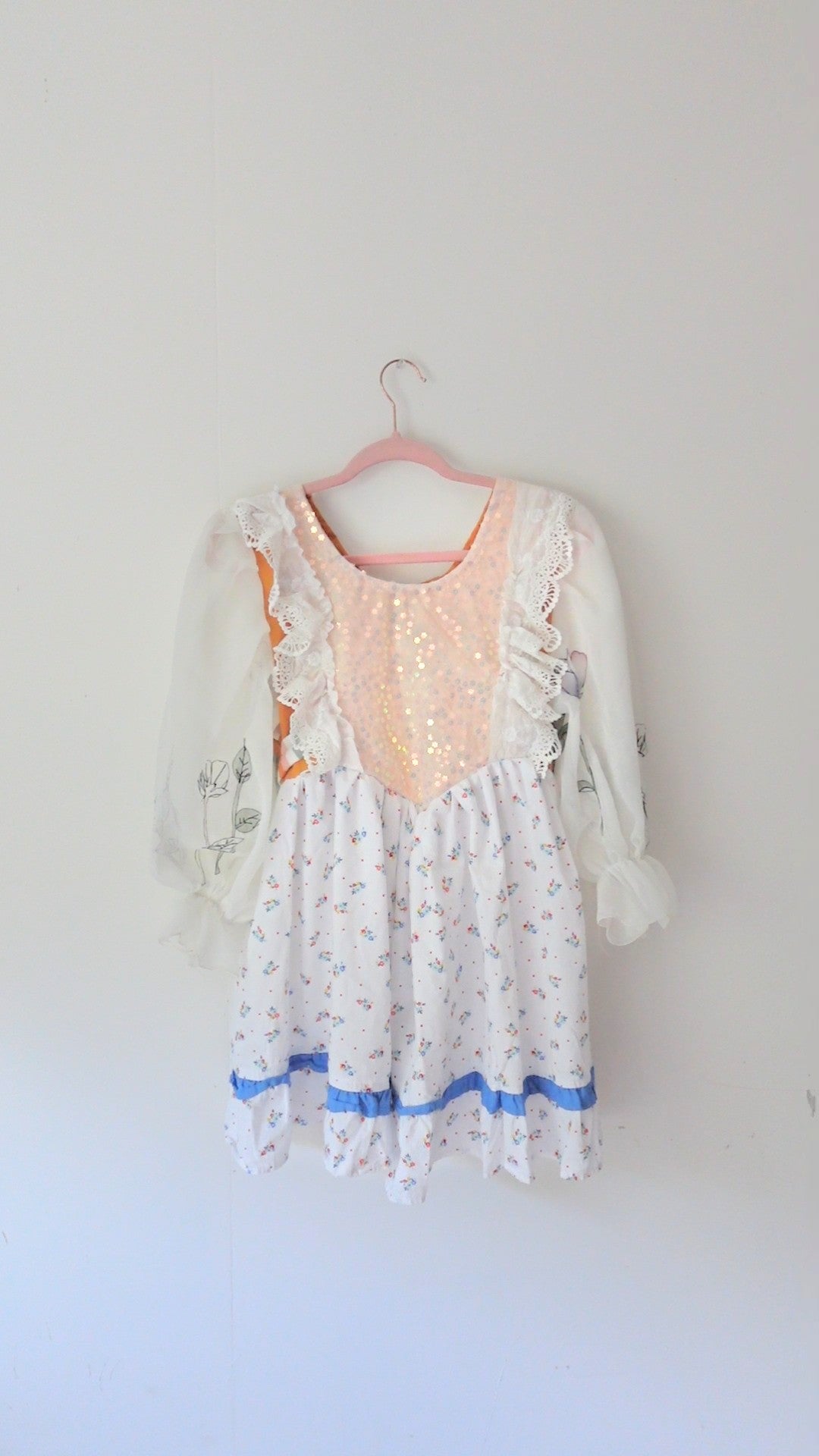 Handmade vintage textile dress size M
