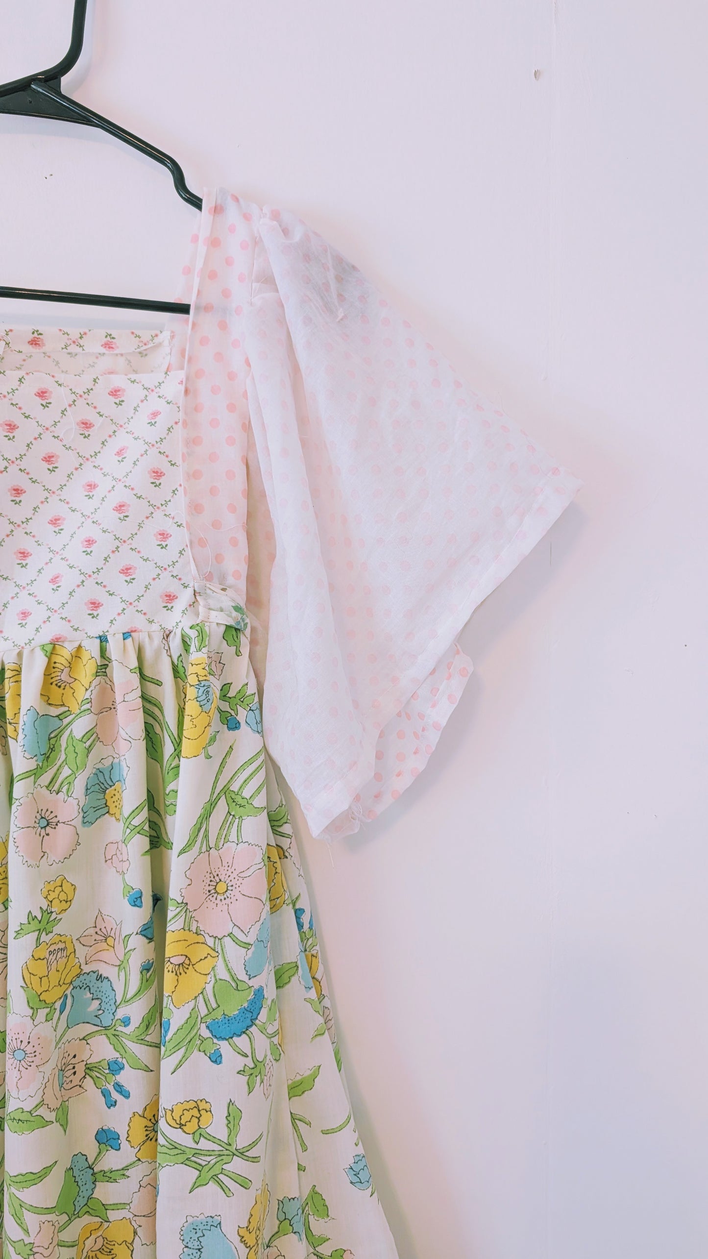 OOAK Handmade vintage textile dress size S