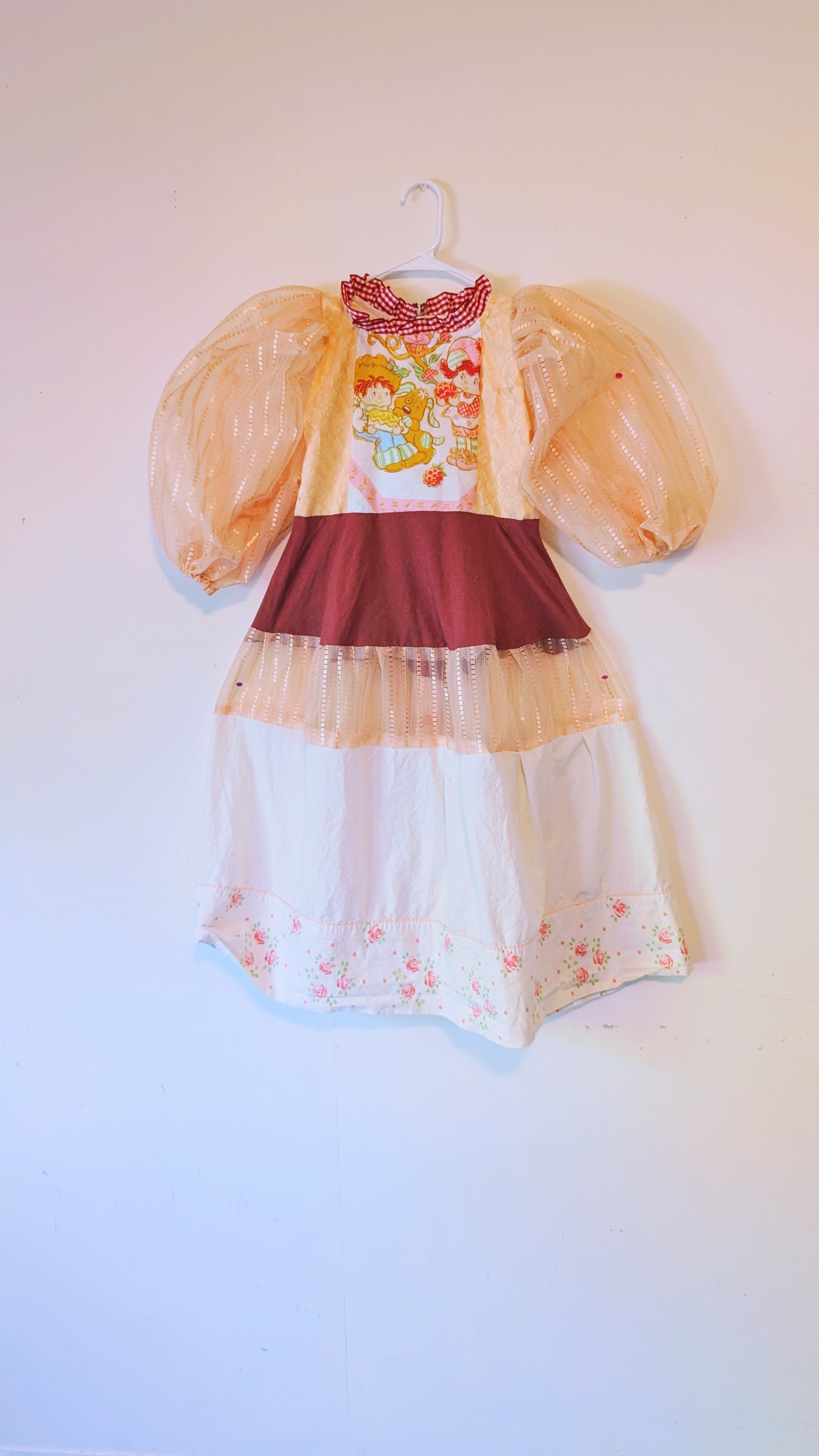 Handmade vintage textile dress size XS