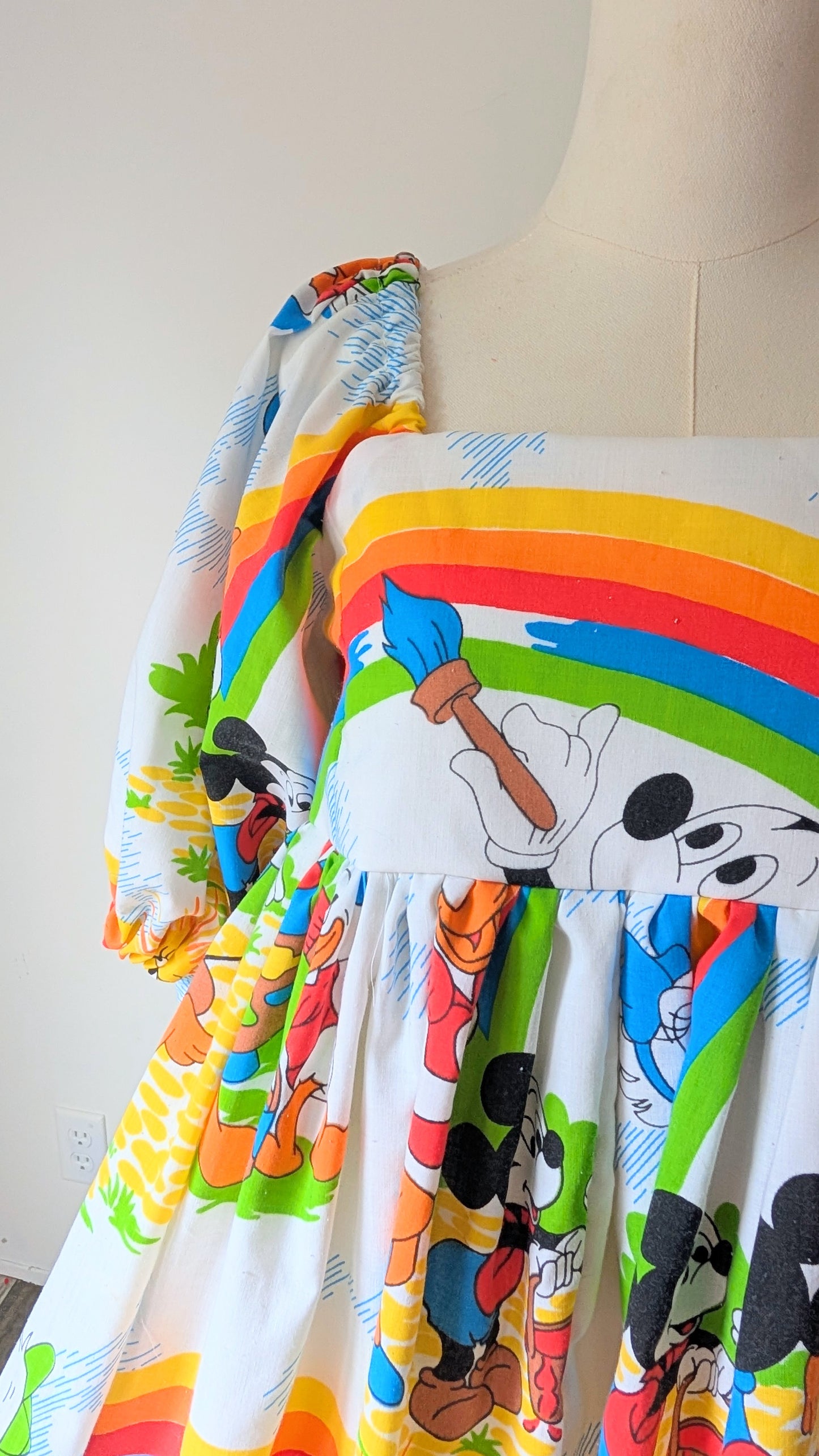 OOAK Handmade vintage textile dress size XS/ S