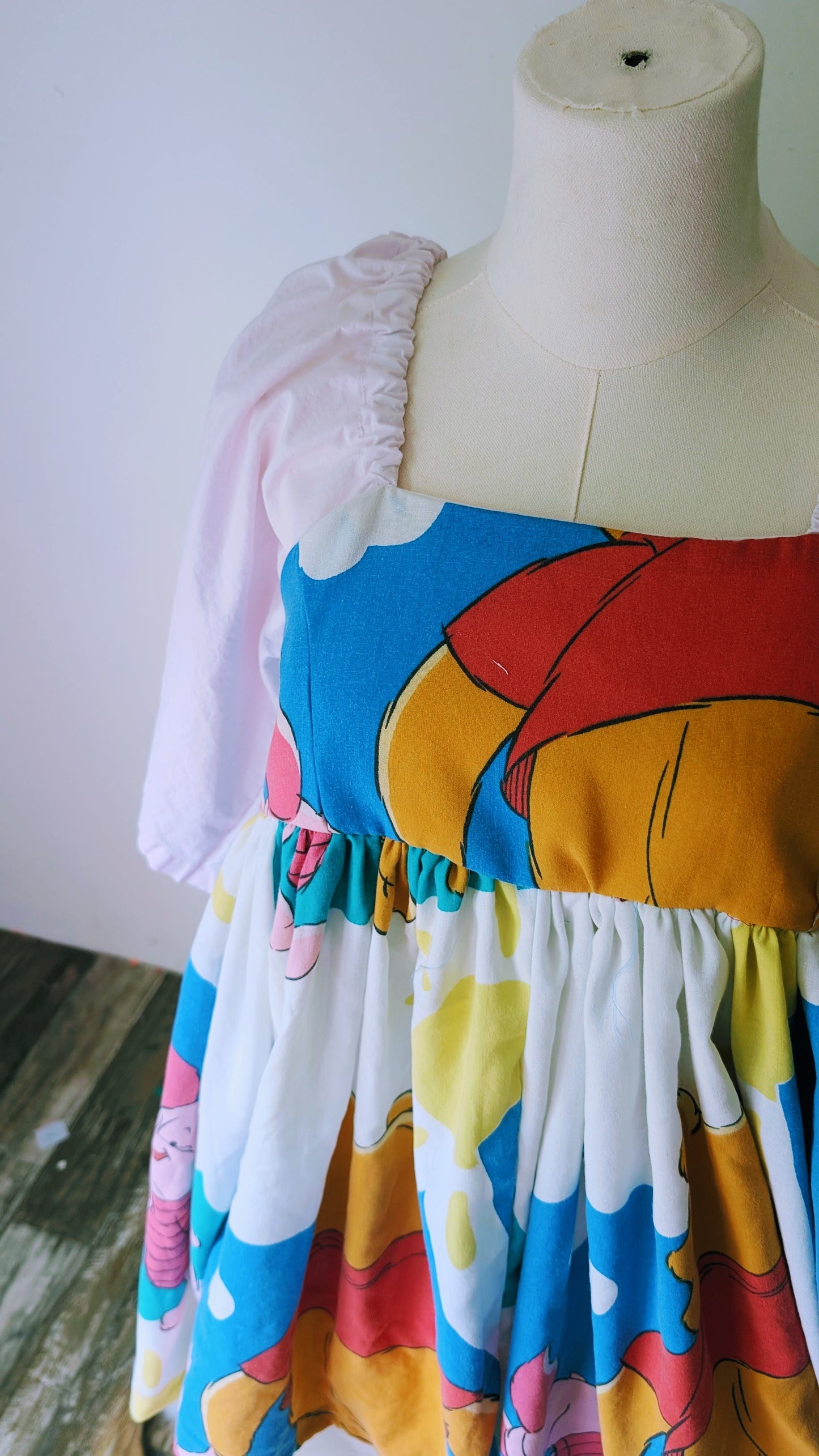 OOAK Handmade vintage textile dress size XS/ S