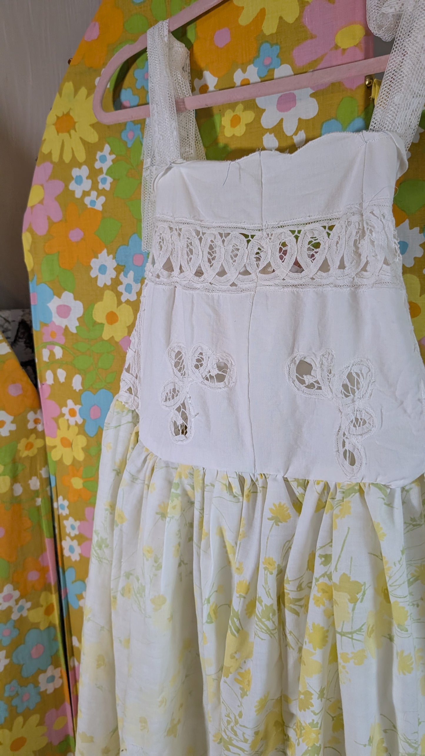 Handmade vintage textile dress size M