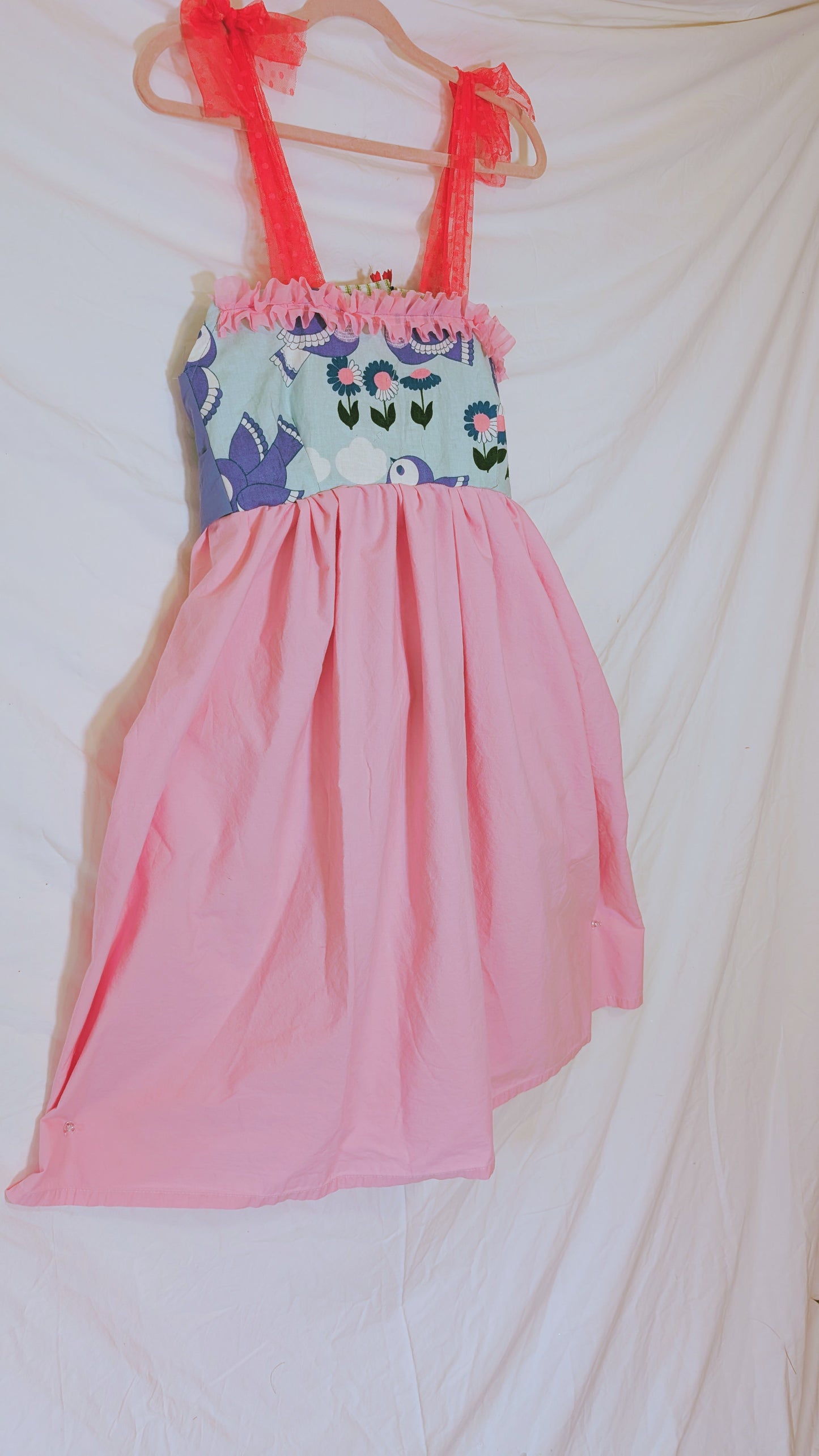 Handmade vintage textile dress size Sm