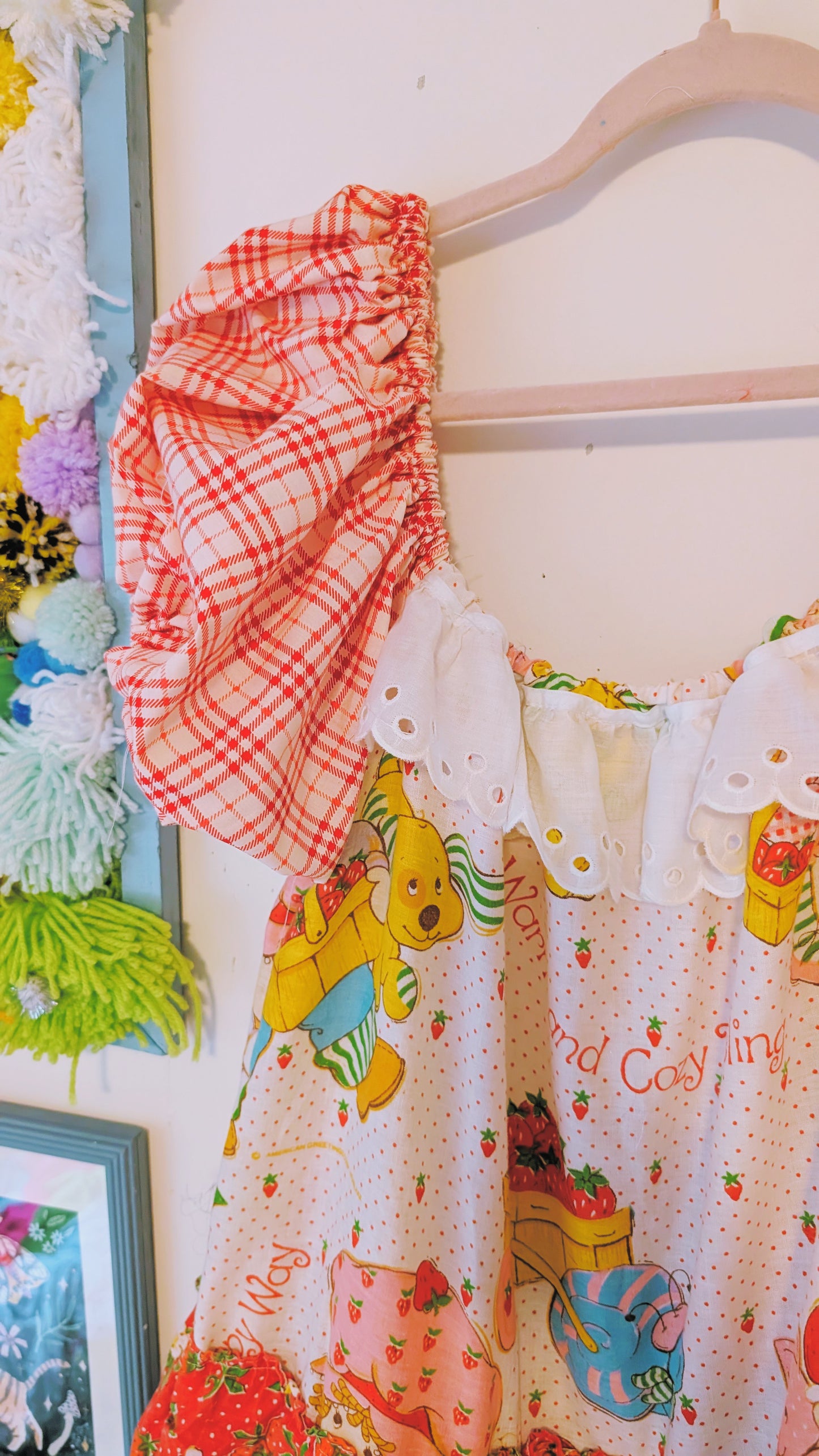 OOAK Handmade vintage textile dress size Lg