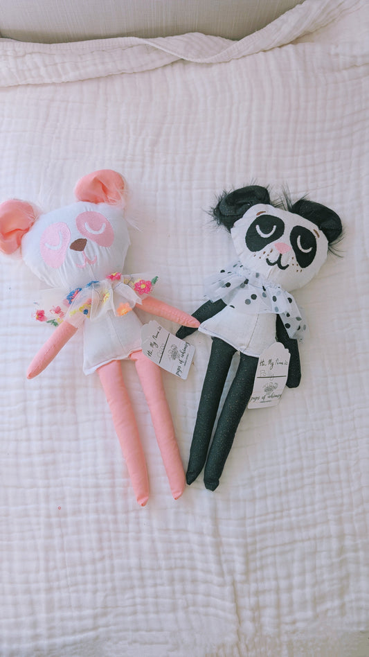 Black panda doll