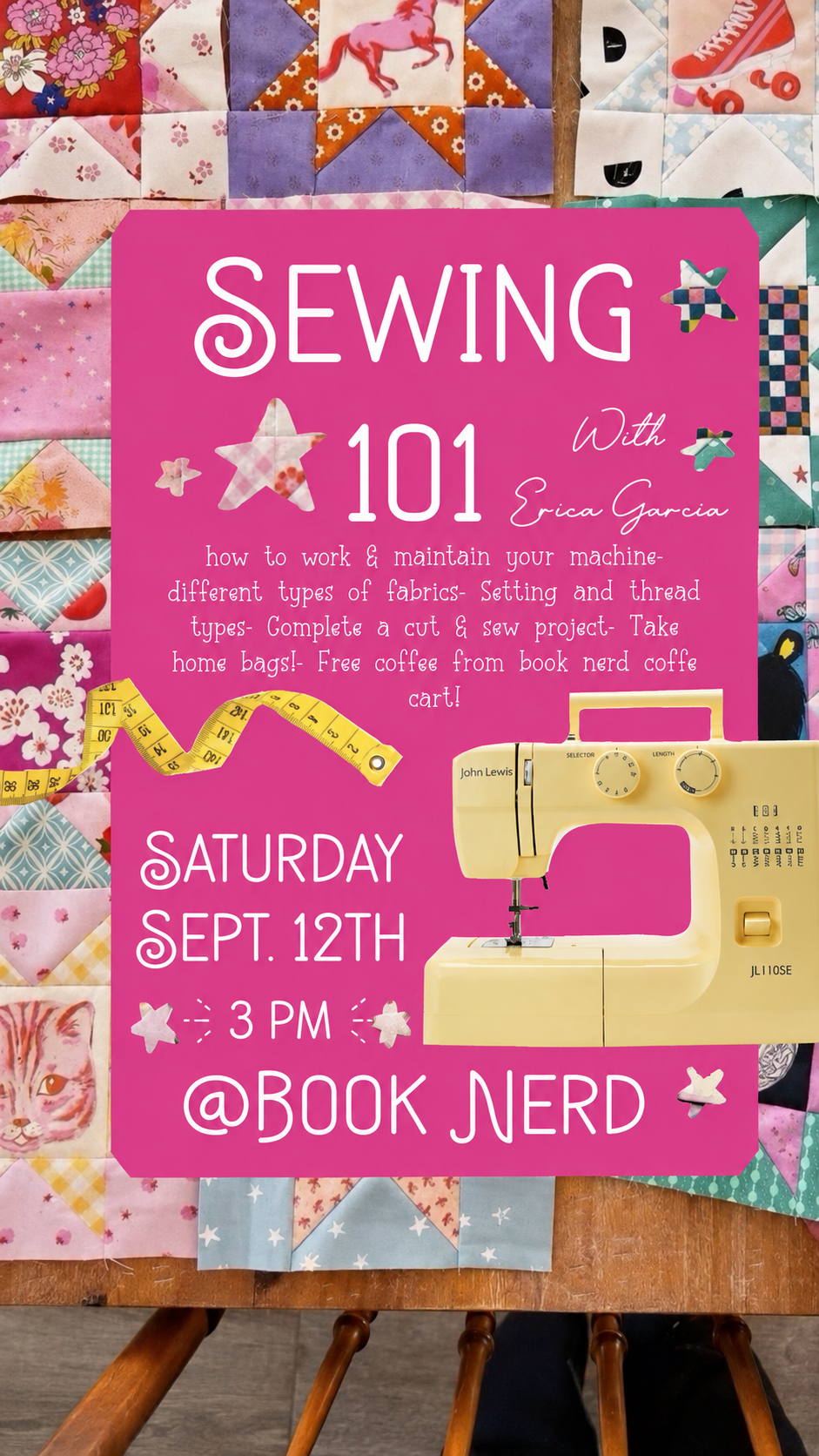 Sewing 101- learn from an expert