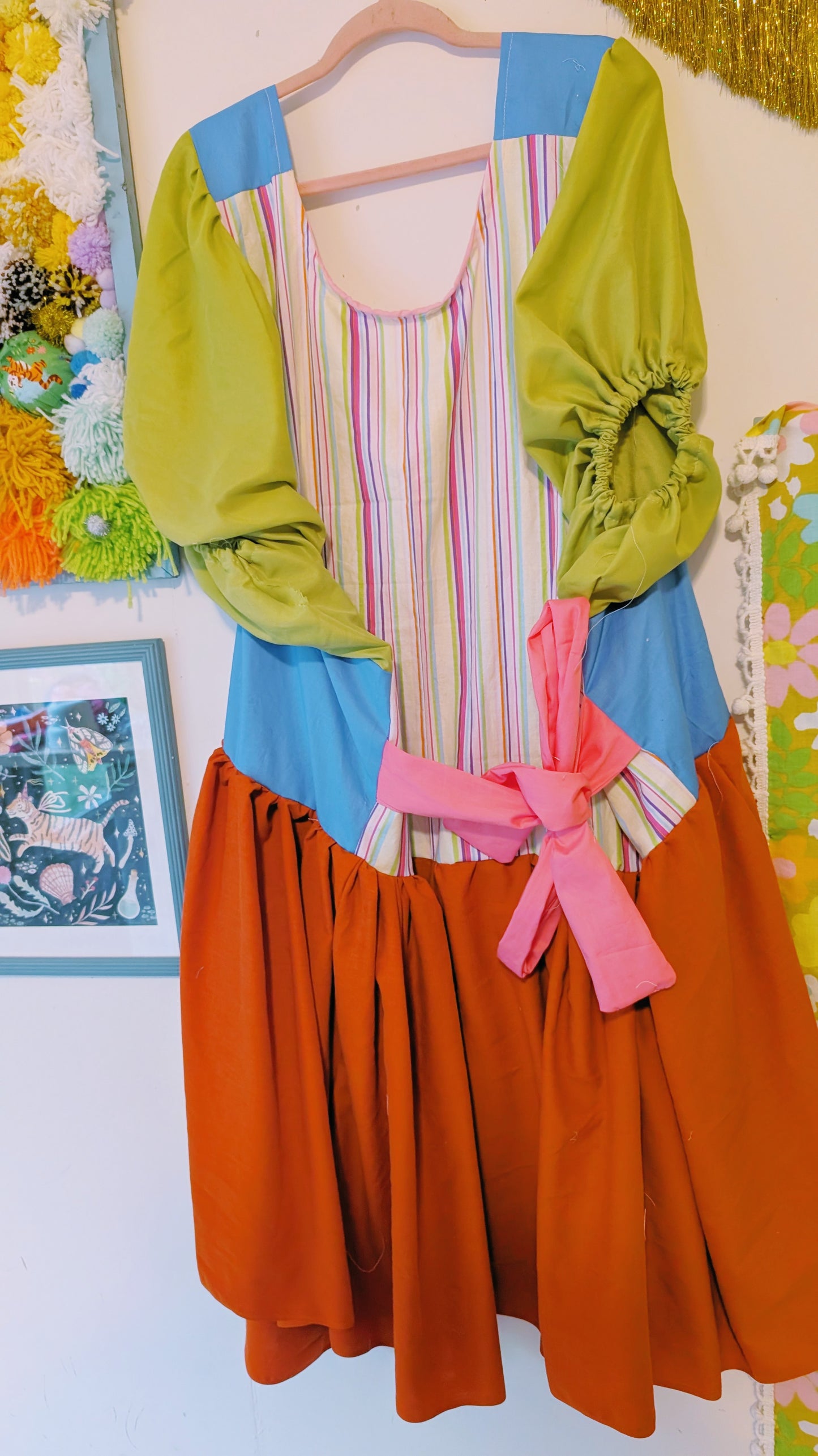 OOAK Handmade vintage textile dress size 5X