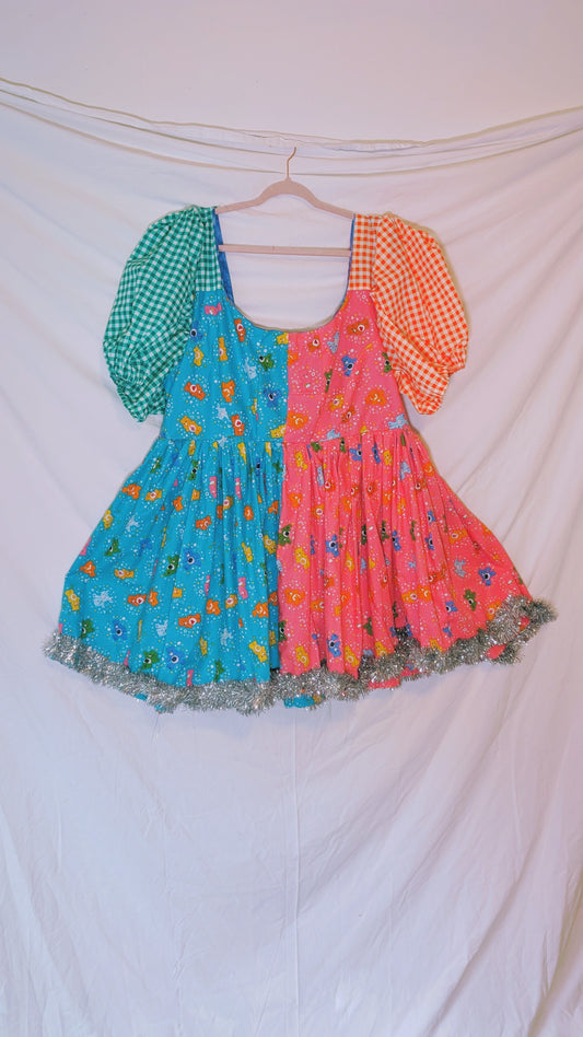 OOAK Handmade vintage textile dress size 2x