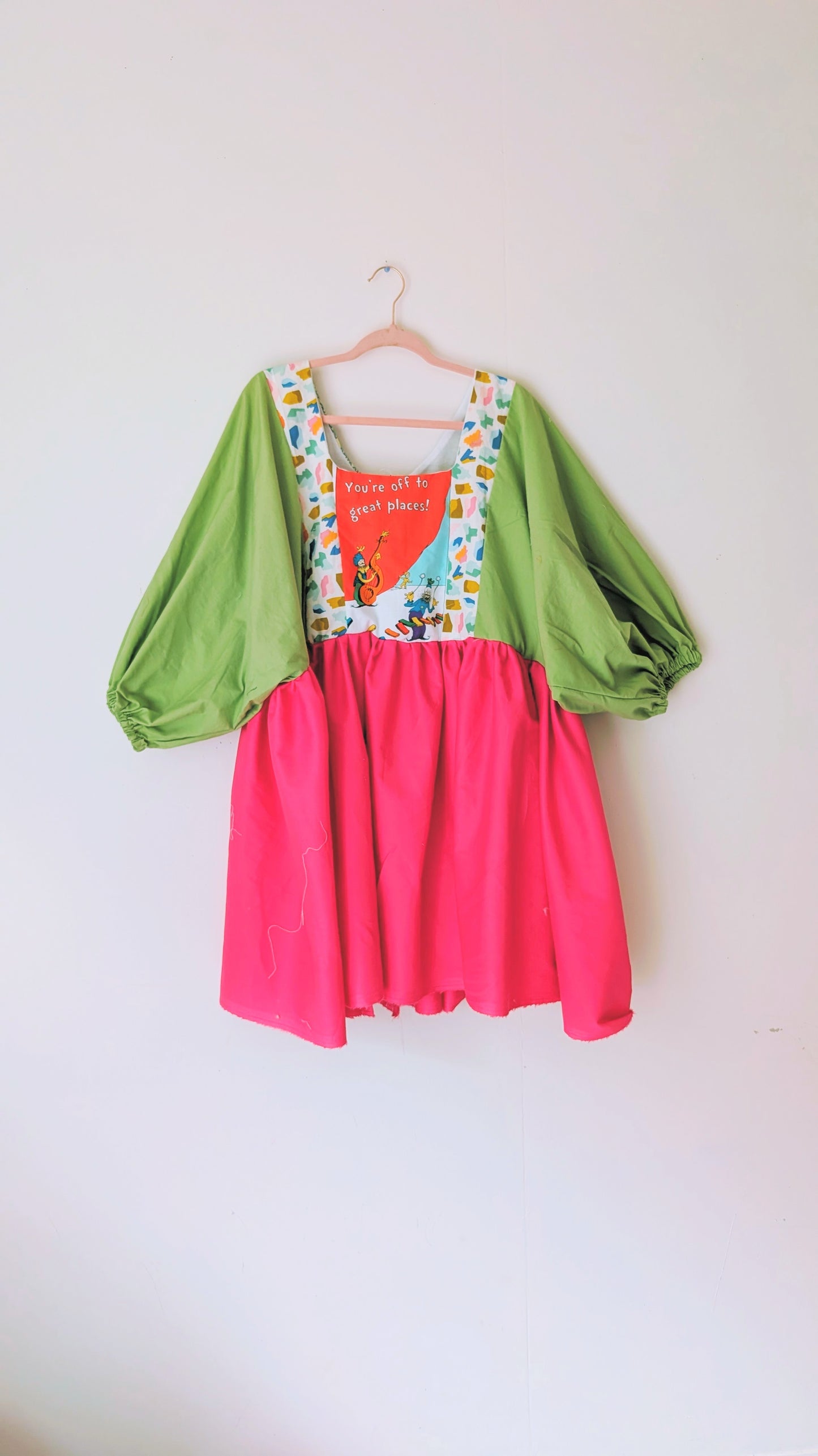 OOAK Handmade vintage textile dress size 1X/2X