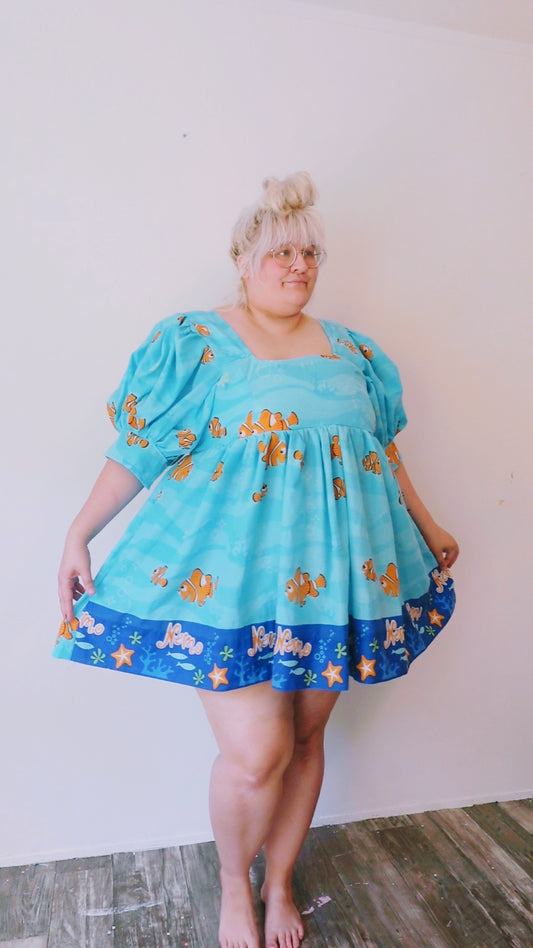 OOAK Handmade vintage textile dress XL
