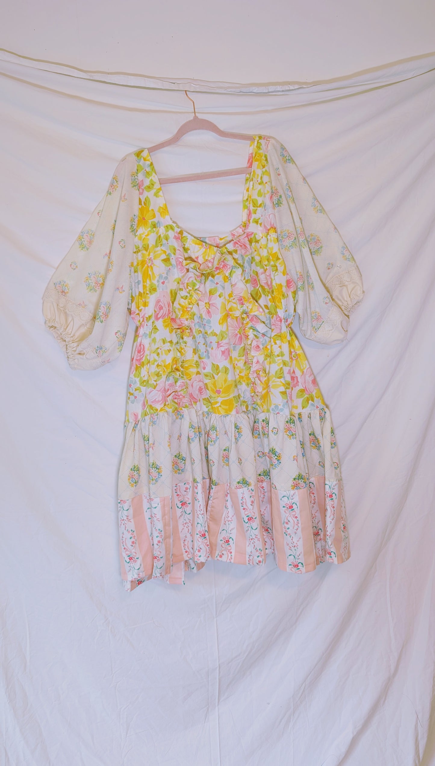 Handmade vintage textile dress size   2X