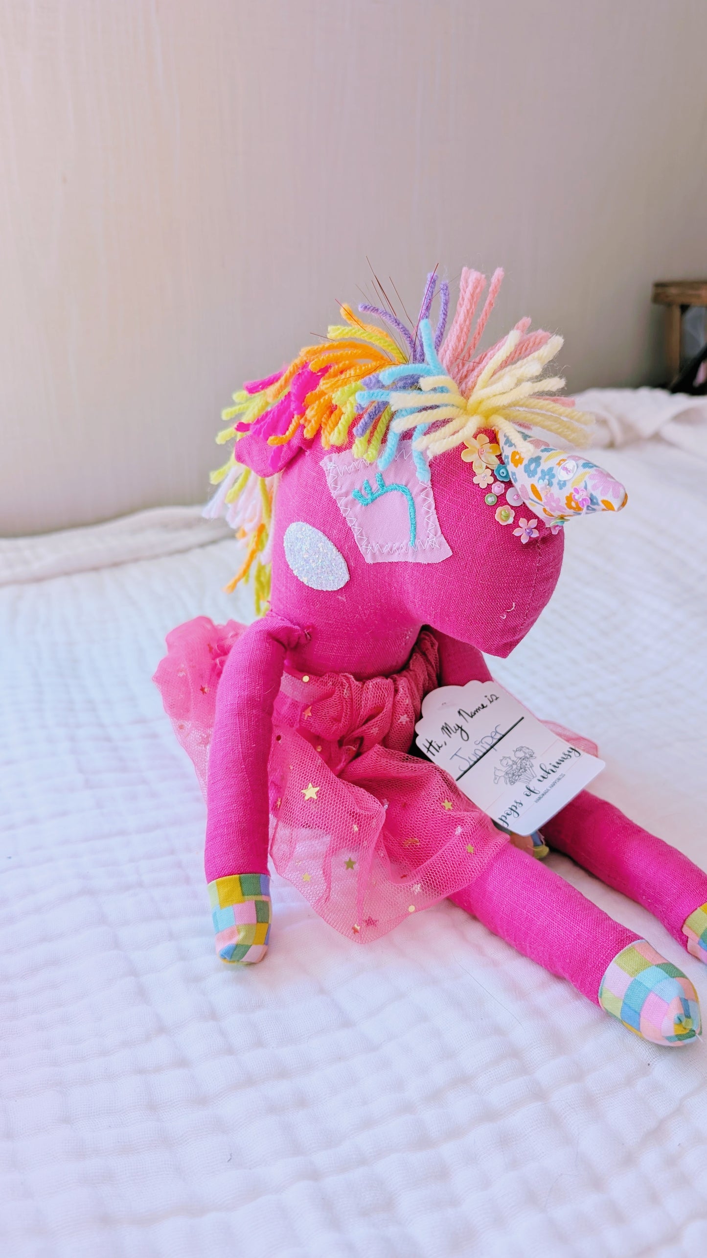 Unicorn embellished doll