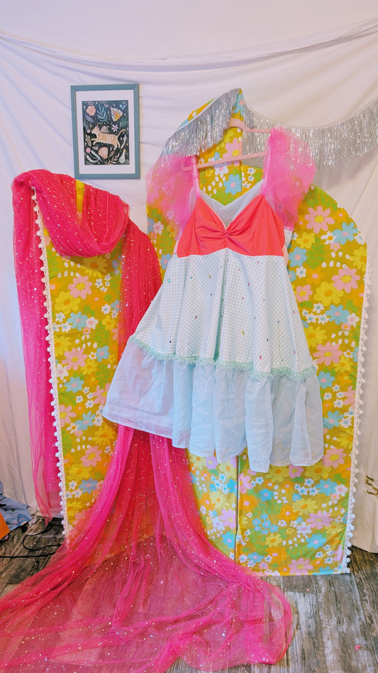 OOAK Handmade vintage textile dress size 3X