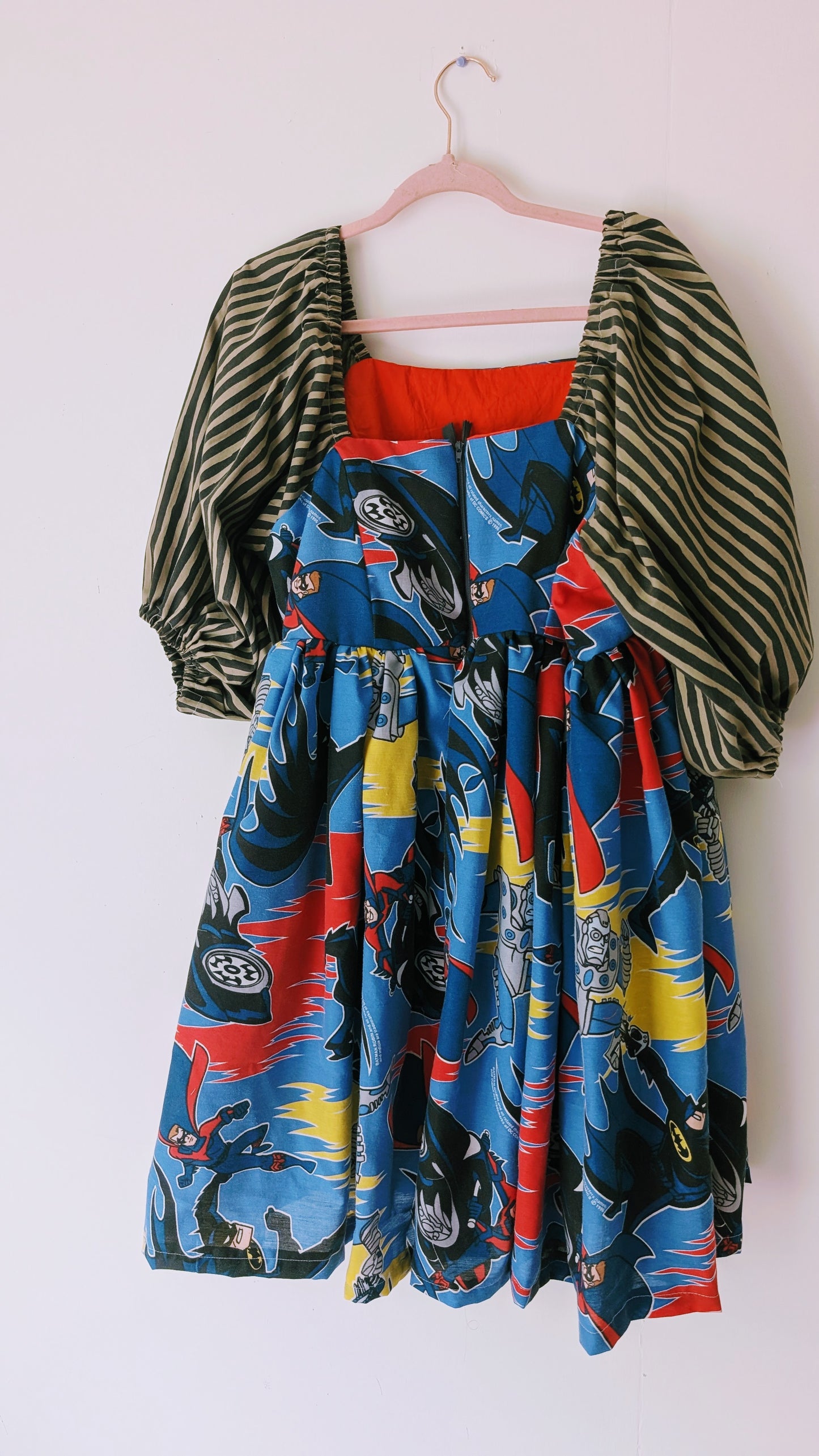 OOAK Handmade vintage textile dress size M/L