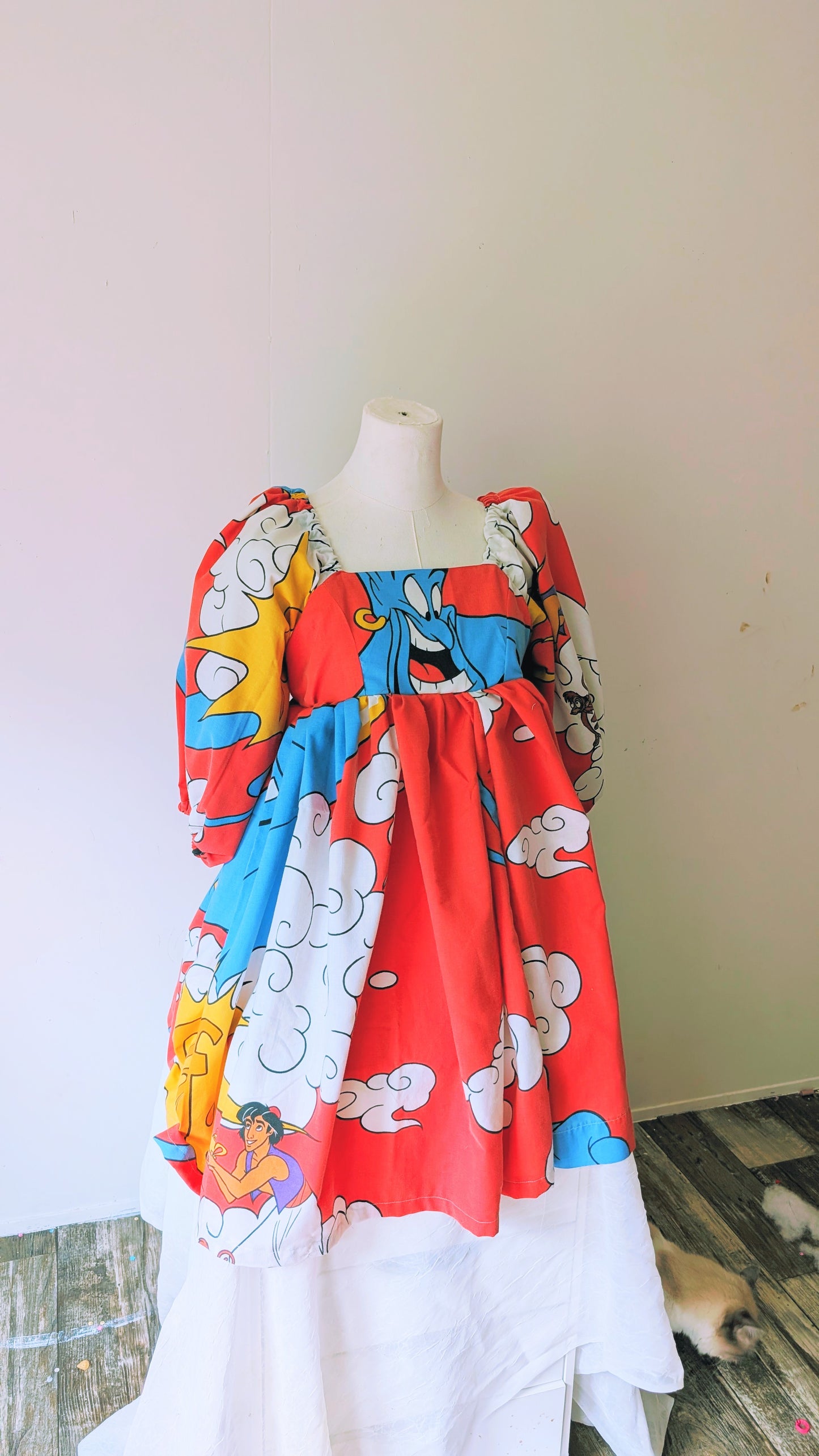 OOAK Handmade vintage textile dress size S/ M