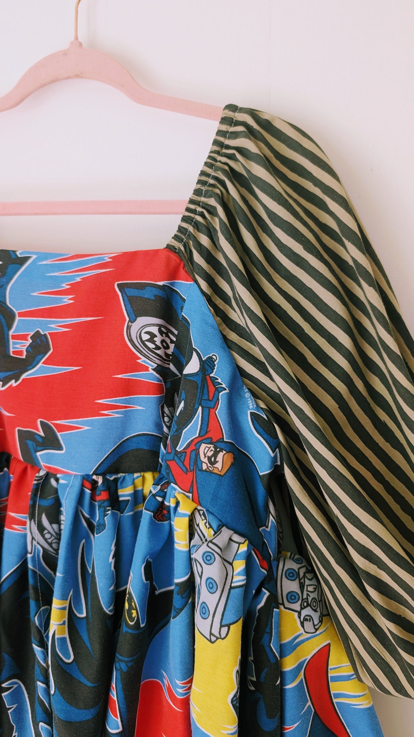 OOAK Handmade vintage textile dress size M/L