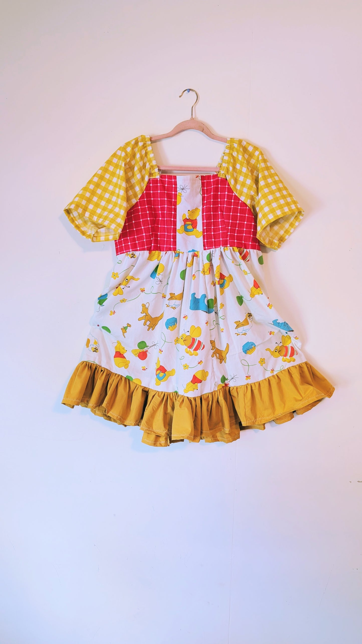 OOAK Handmade vintage textile dress size M/L