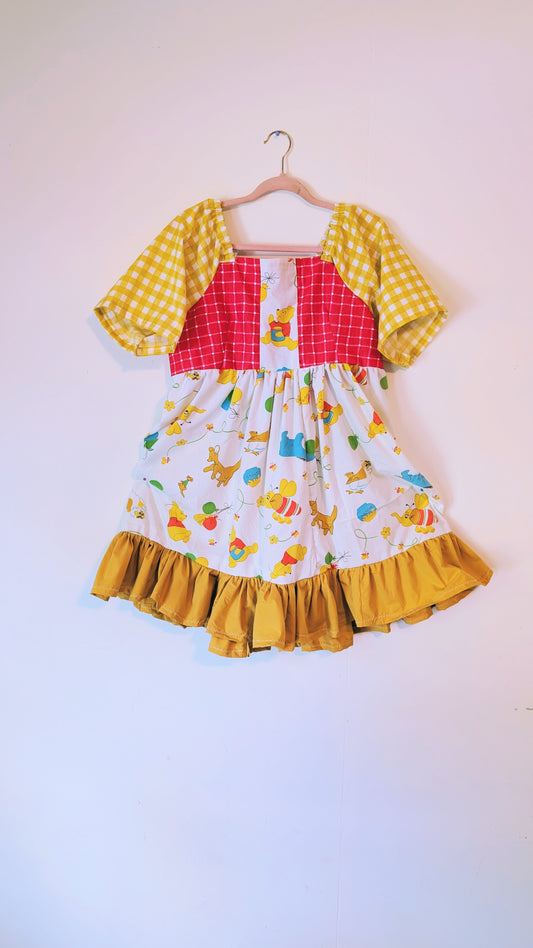 OOAK Handmade vintage textile dress size M/L