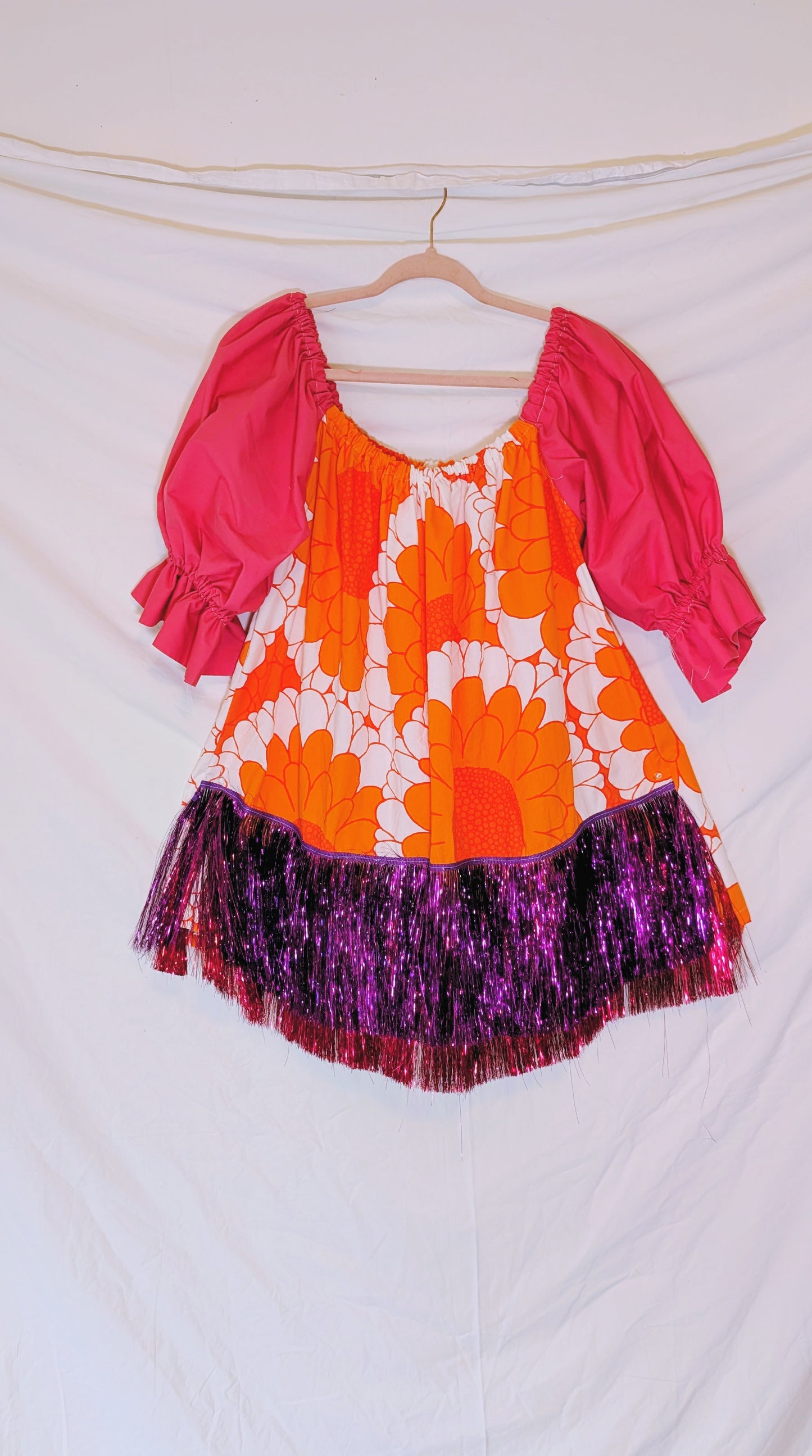 Handmade vintage textile dress size M/L