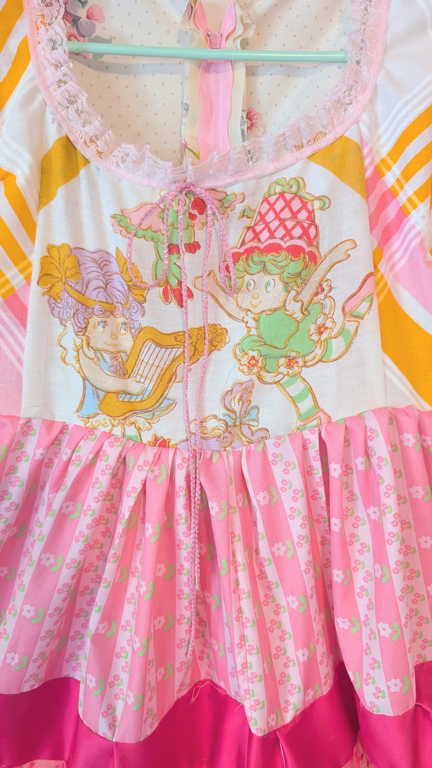 Handmade vintage textile dress size M/L