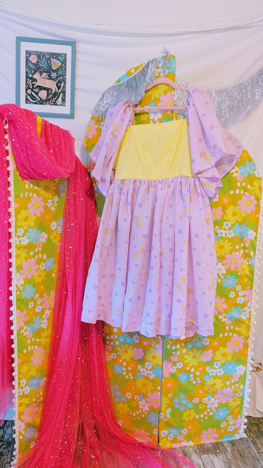Handmade vintage textile dress size 2X