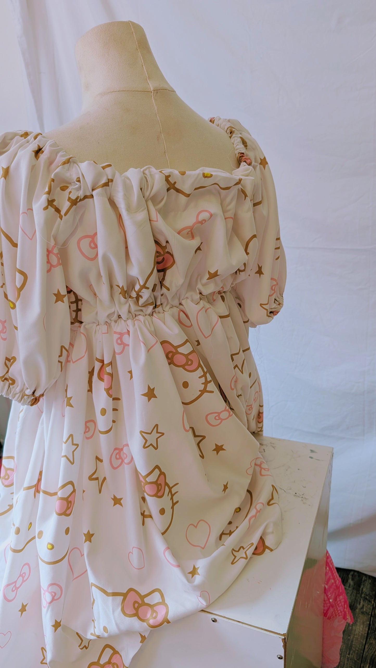 OOAK Handmade vintage textile dress size M