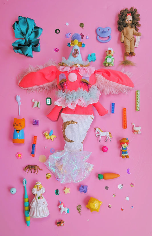 OOAK Cherry Berry the mer-bunny doll