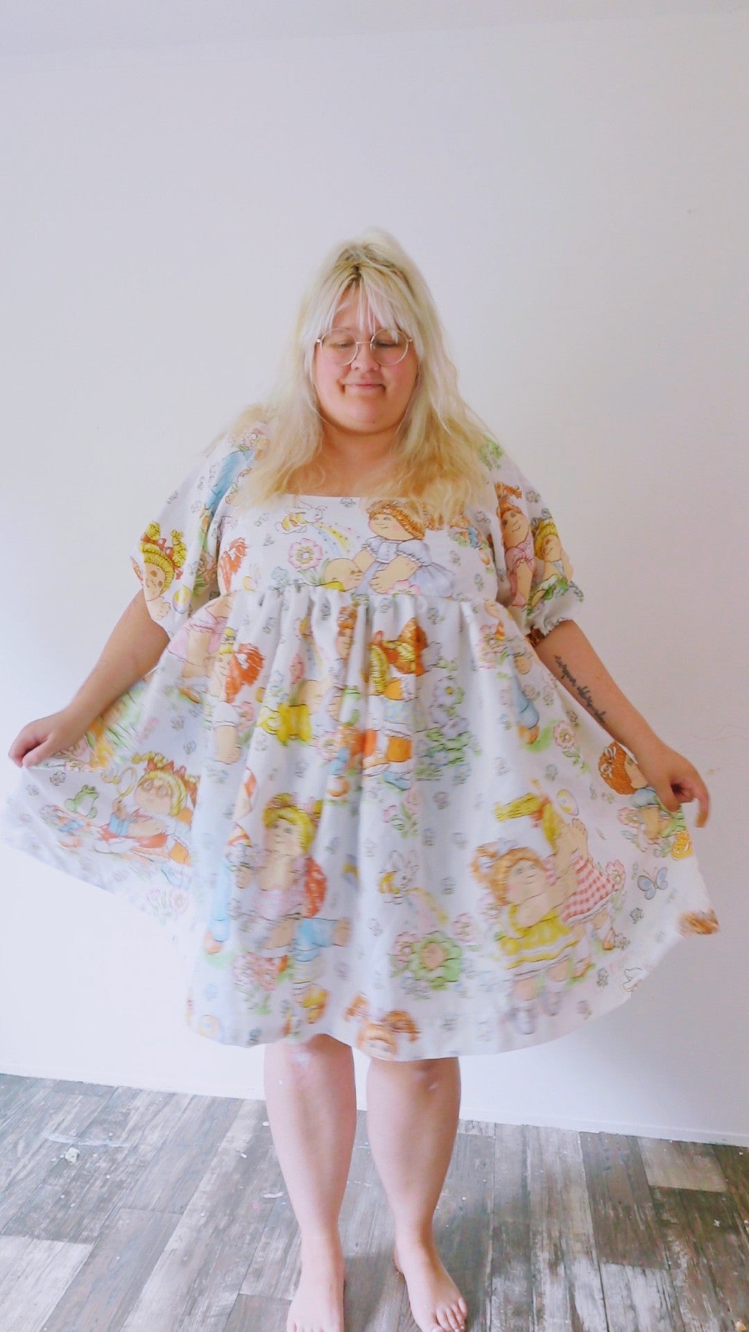OOAK Handmade vintage textile dress size 1X