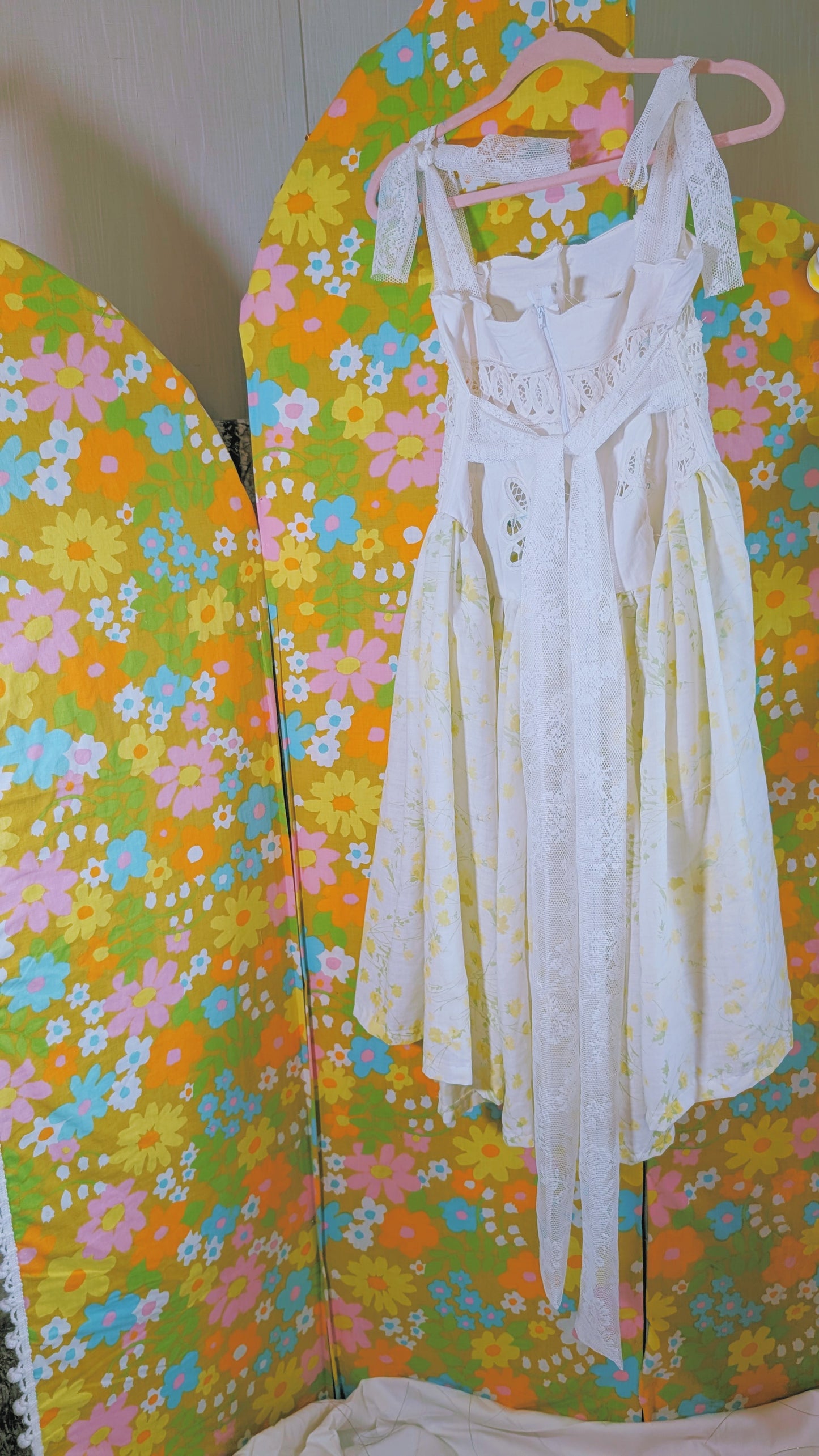 Handmade vintage textile dress size M