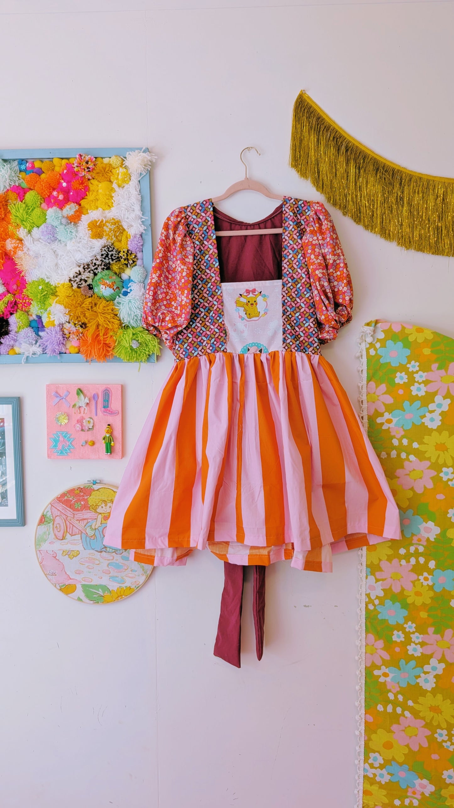 OOAK Handmade vintage textile dress size 1X