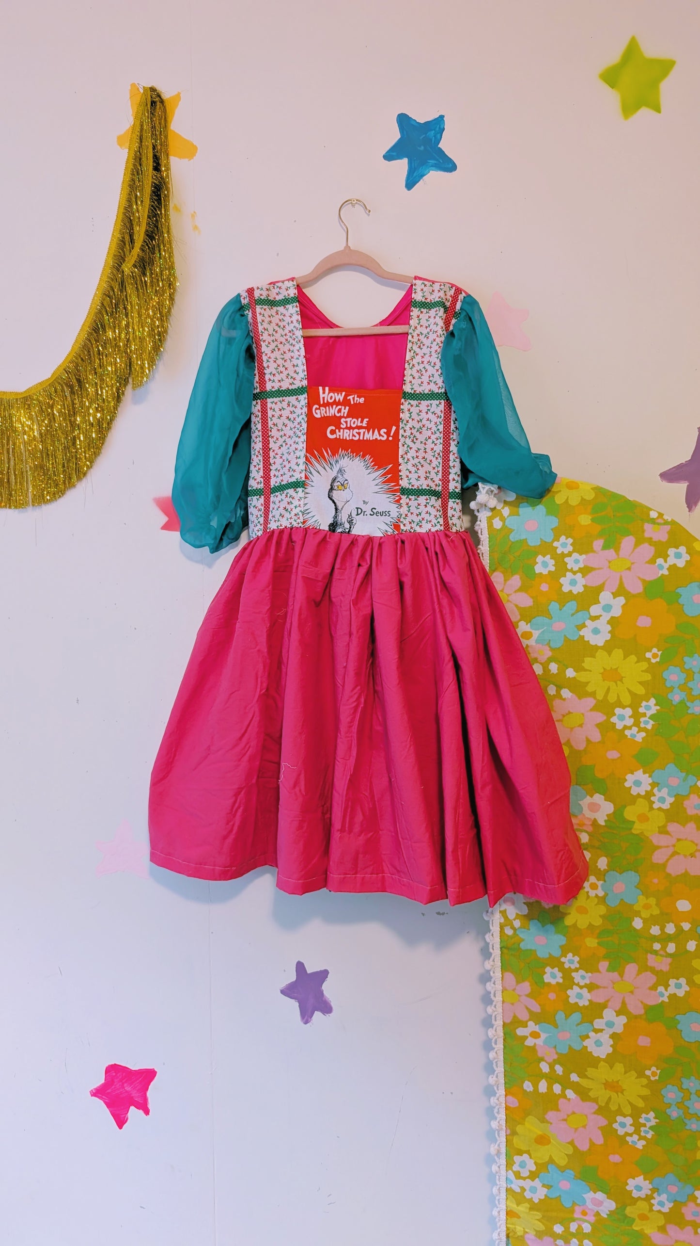 OOAK Handmade vintage textile dress size 1X