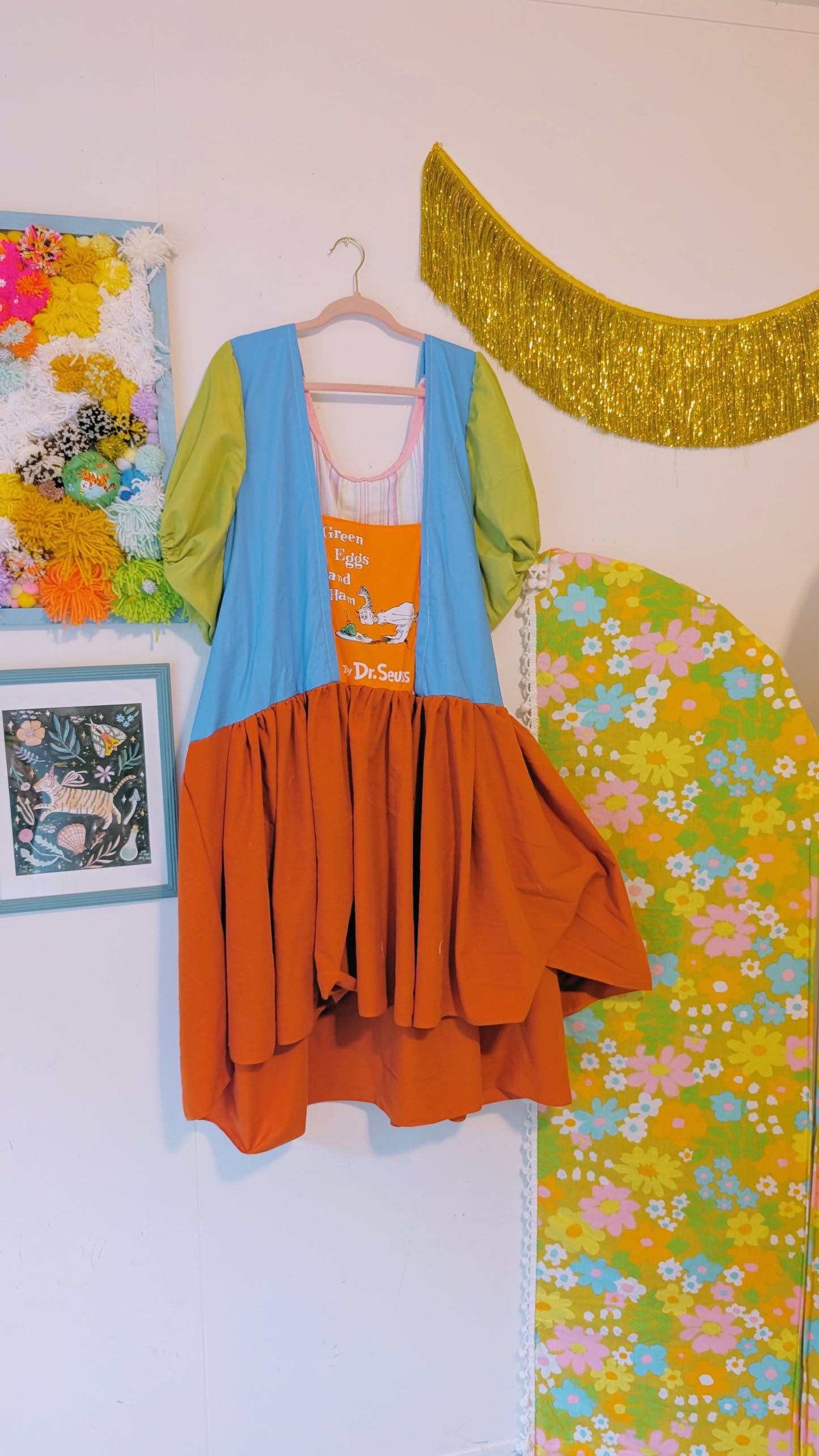 OOAK Handmade vintage textile dress size 5X