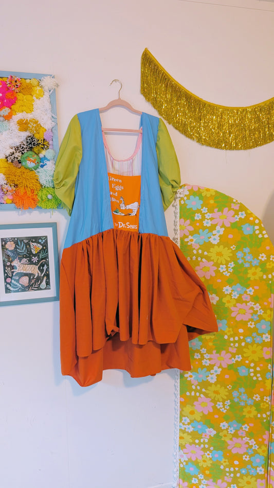 OOAK Handmade vintage textile dress size 5X