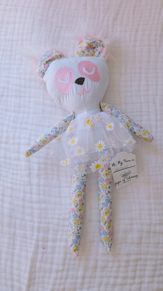 Floral panda doll