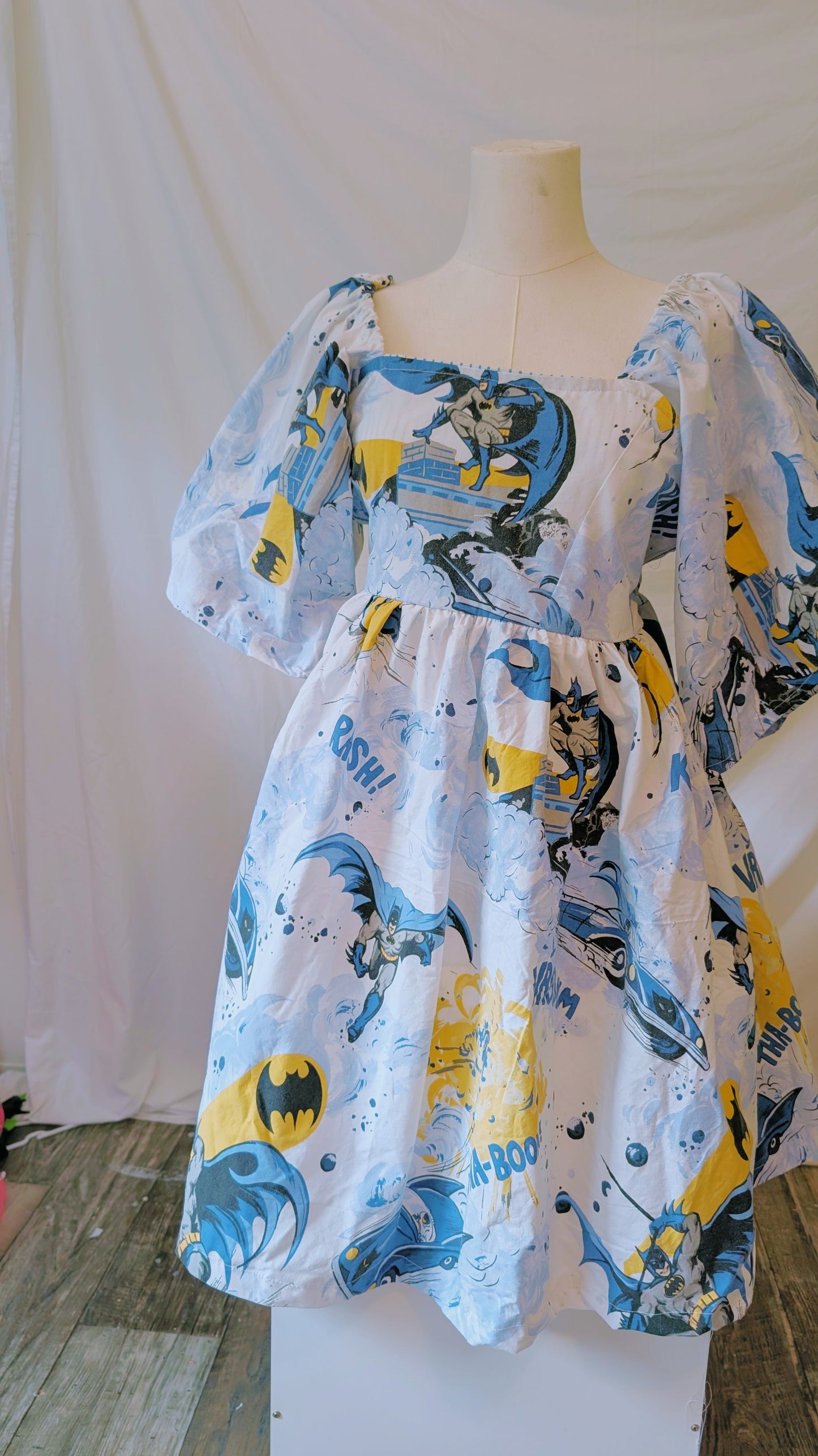 OOAK Handmade vintage textile dress size