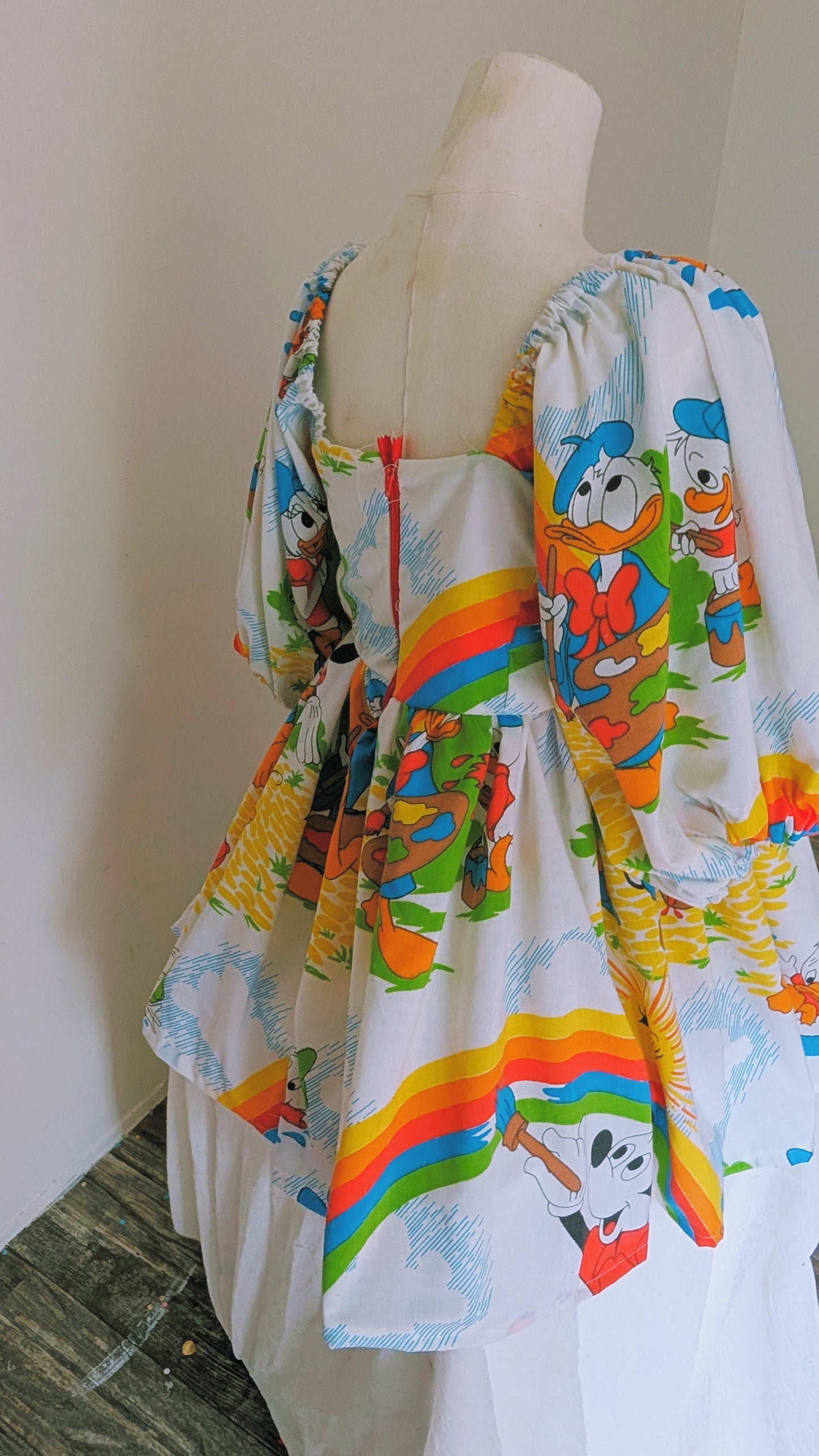 OOAK Handmade vintage textile dress size XS/ S