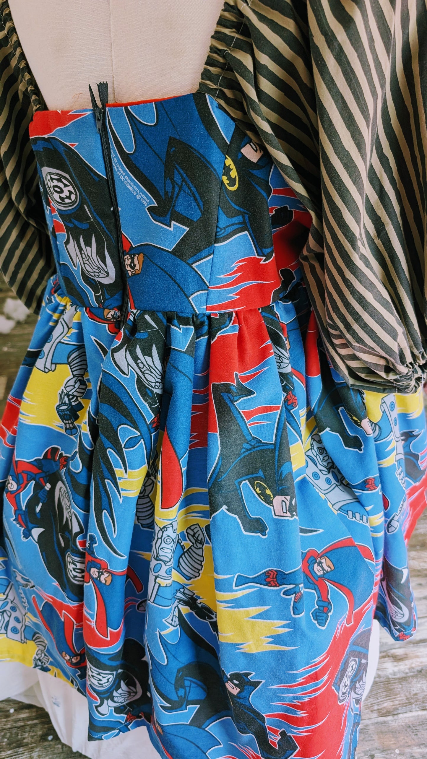 OOAK Handmade vintage textile dress size M/L