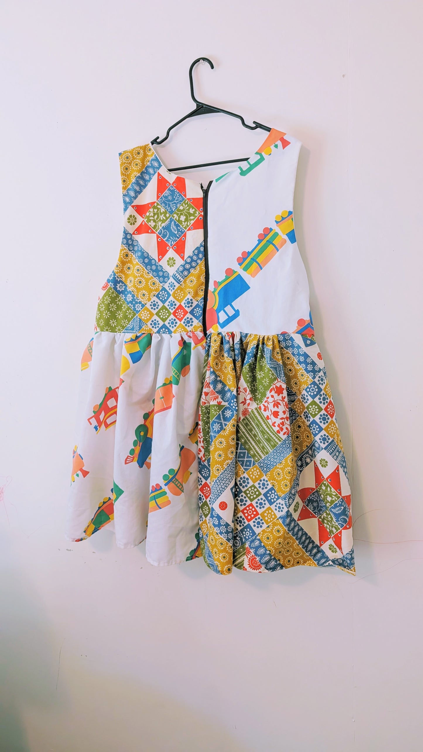 OOAK Handmade vintage textile dress size 1X