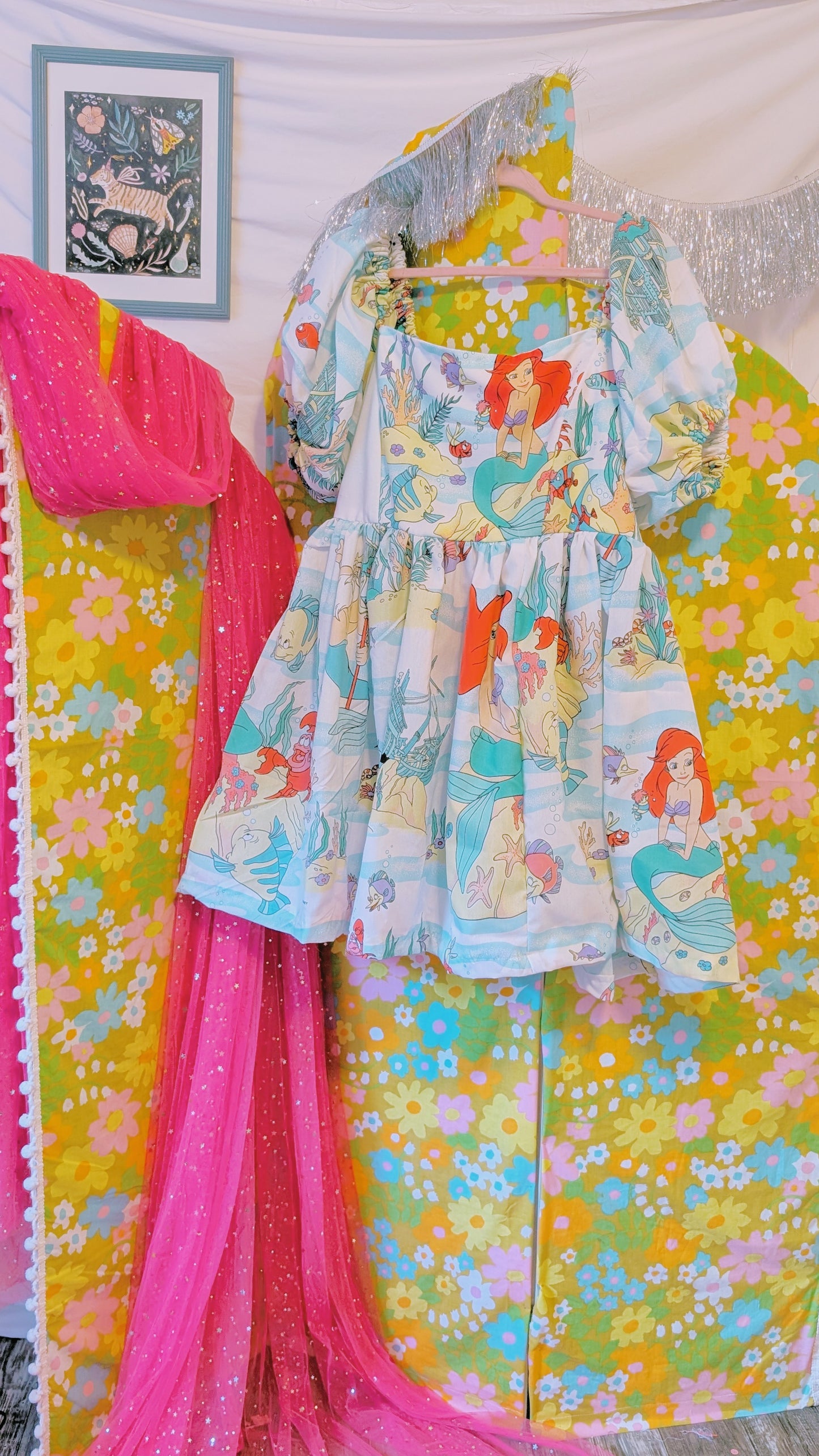 Handmade vintage textile dress size    1X