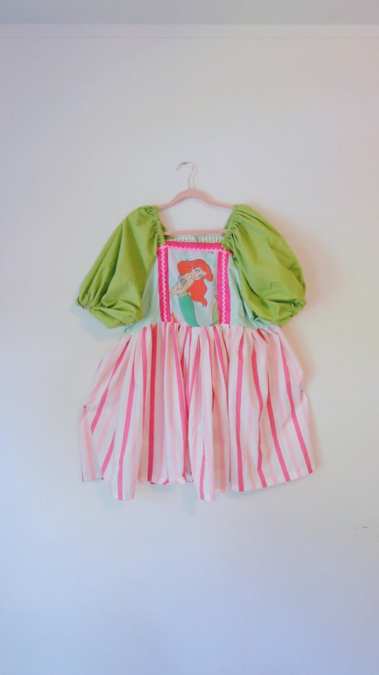 OOAK Handmade vintage textile dress size Lg
