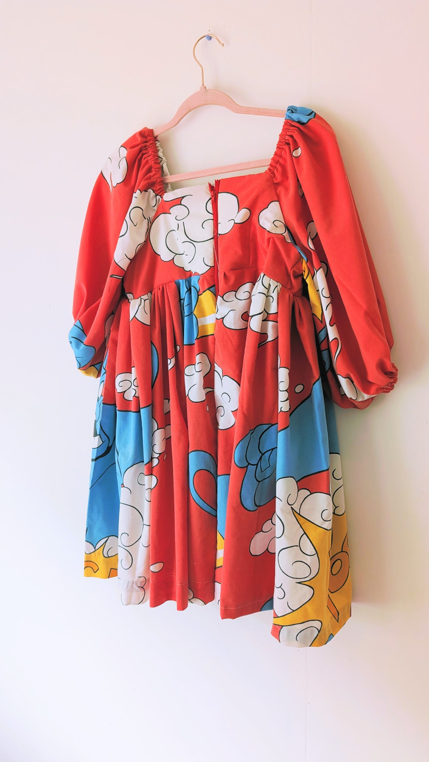 OOAK Handmade vintage textile dress size S/ M